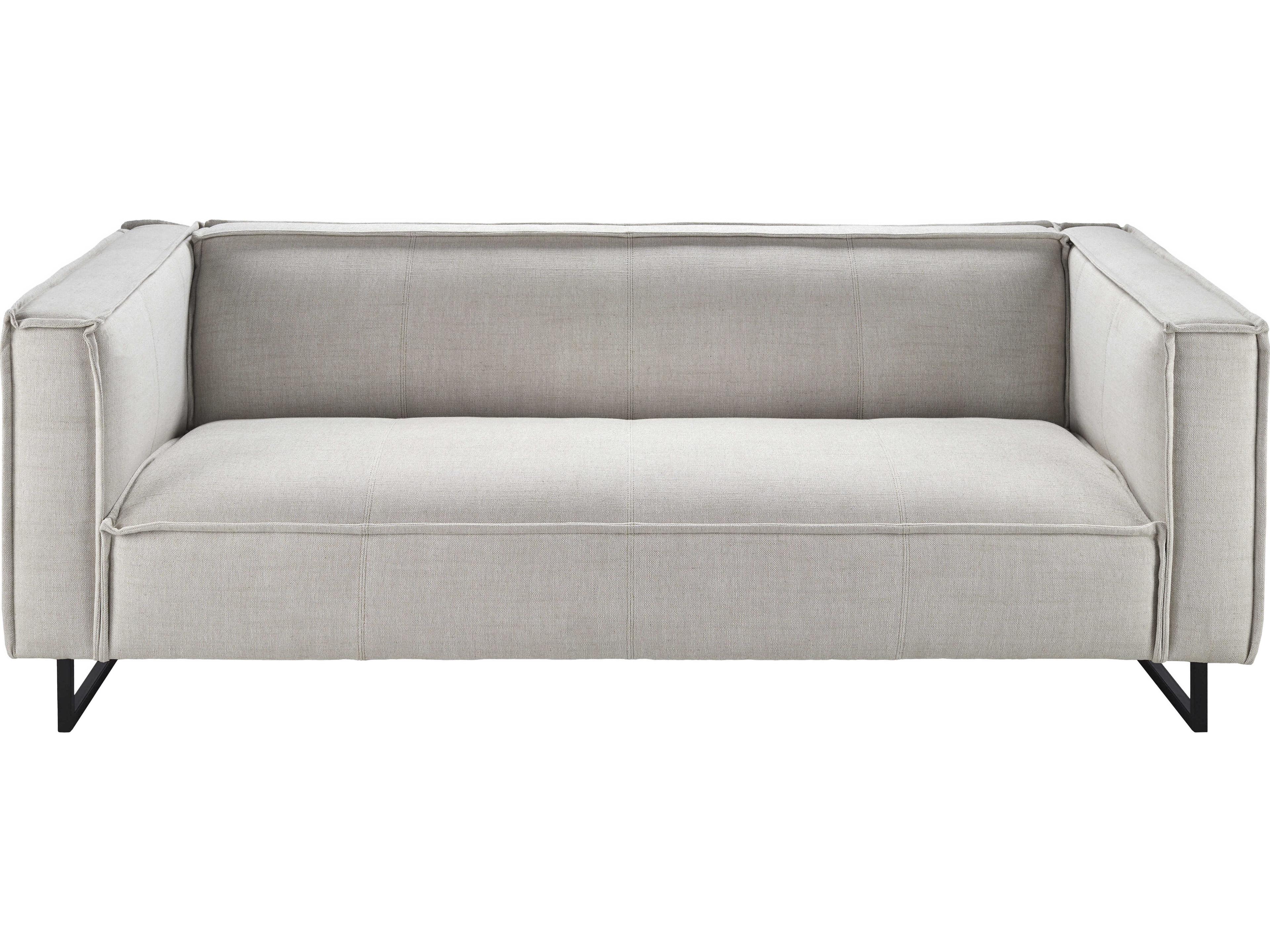 Surya Dylan Light Gray Black Upholstered Sofa