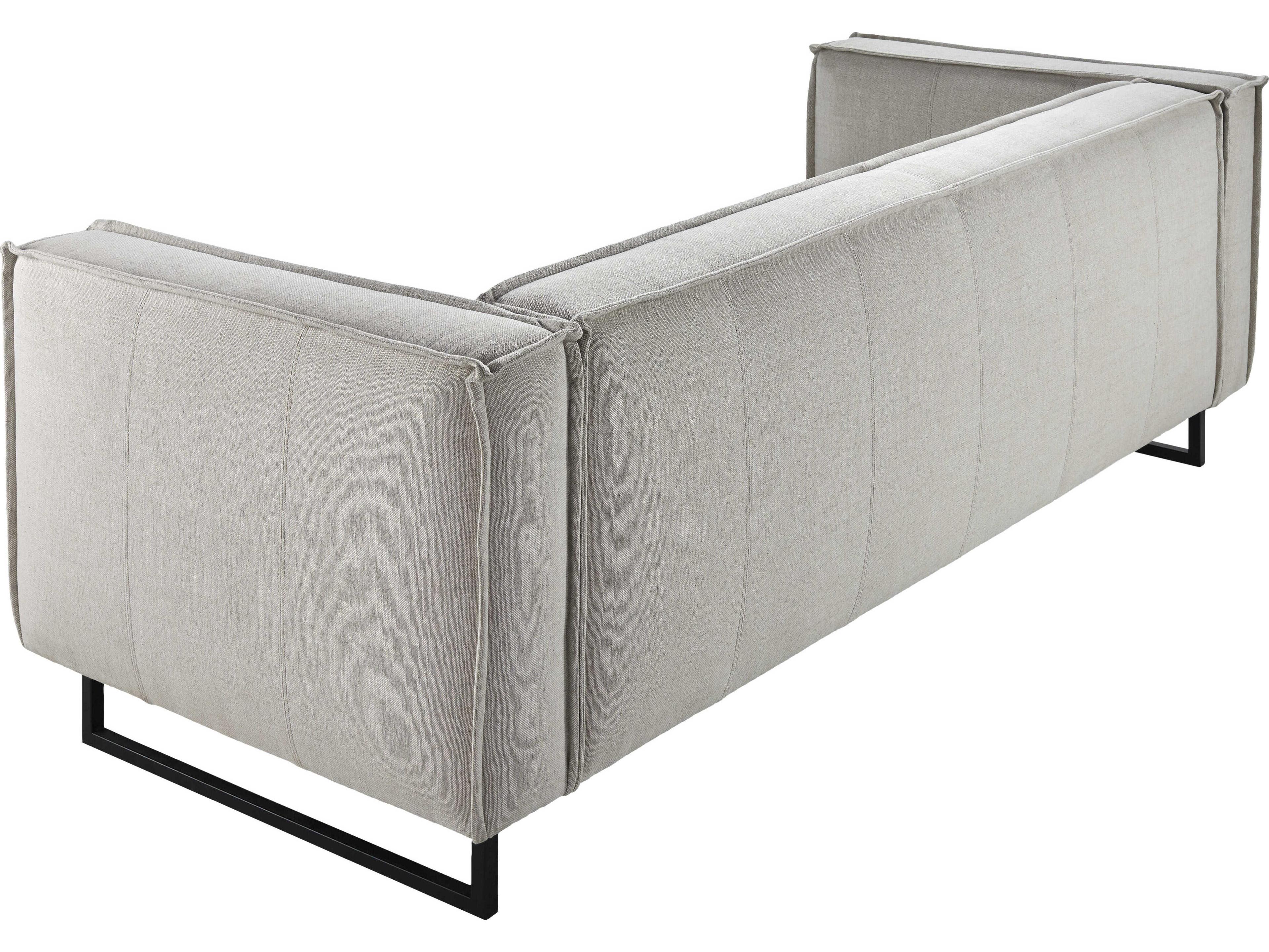 Surya Dylan Light Gray Black Upholstered Sofa