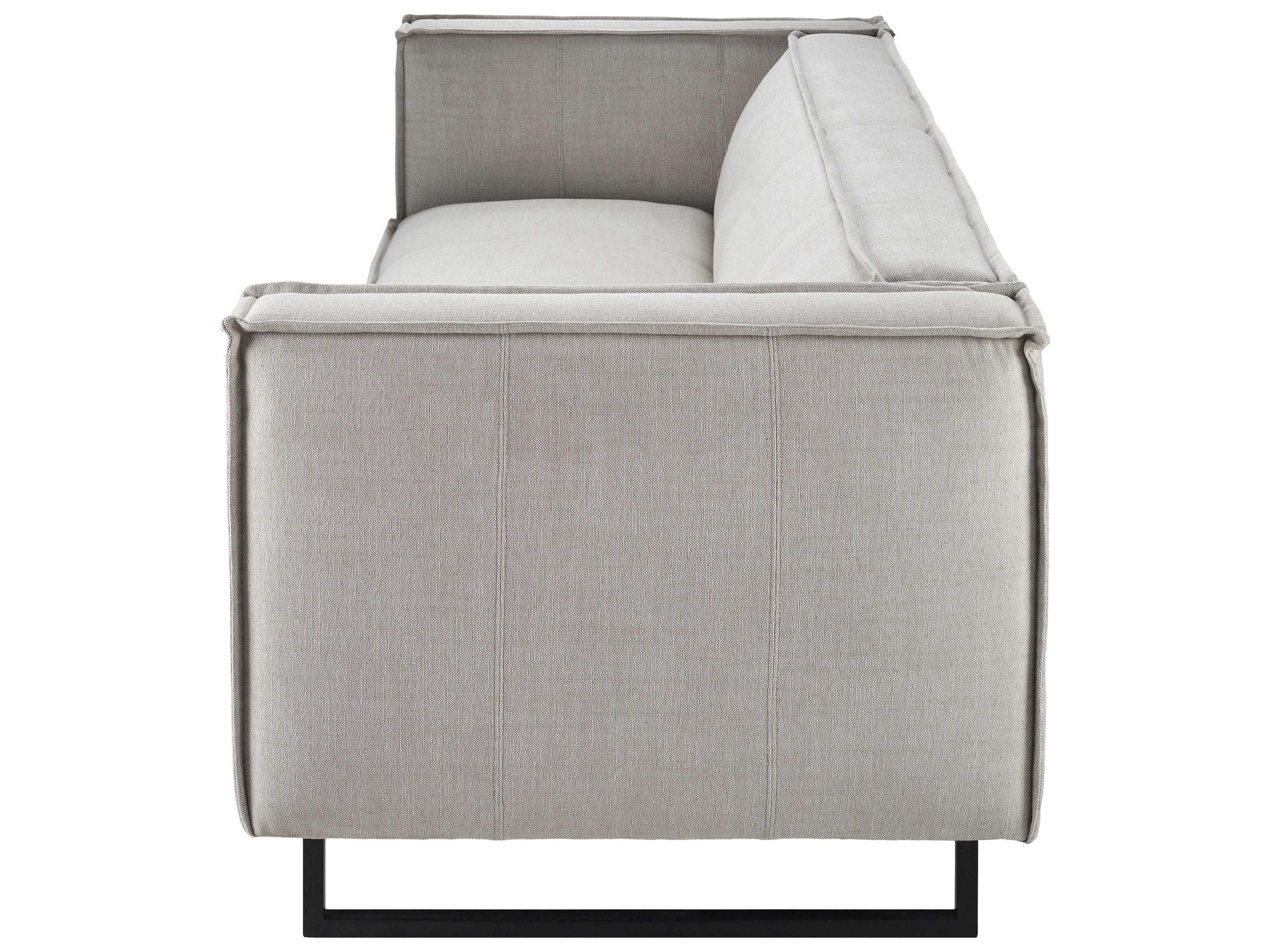 Surya Dylan Light Gray Black Upholstered Sofa