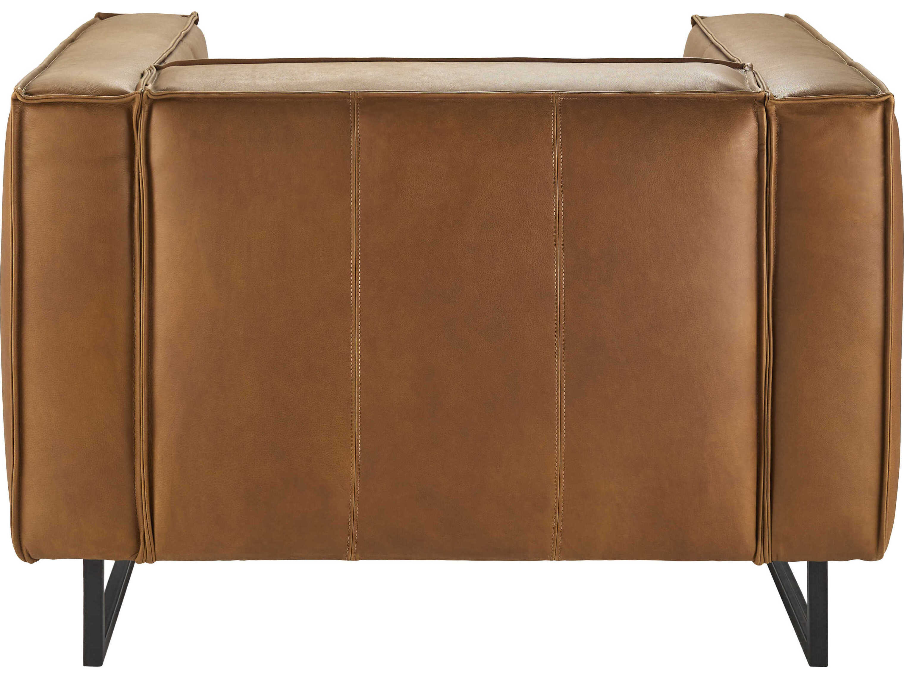 Surya Dylan Brown Leather Accent Chair