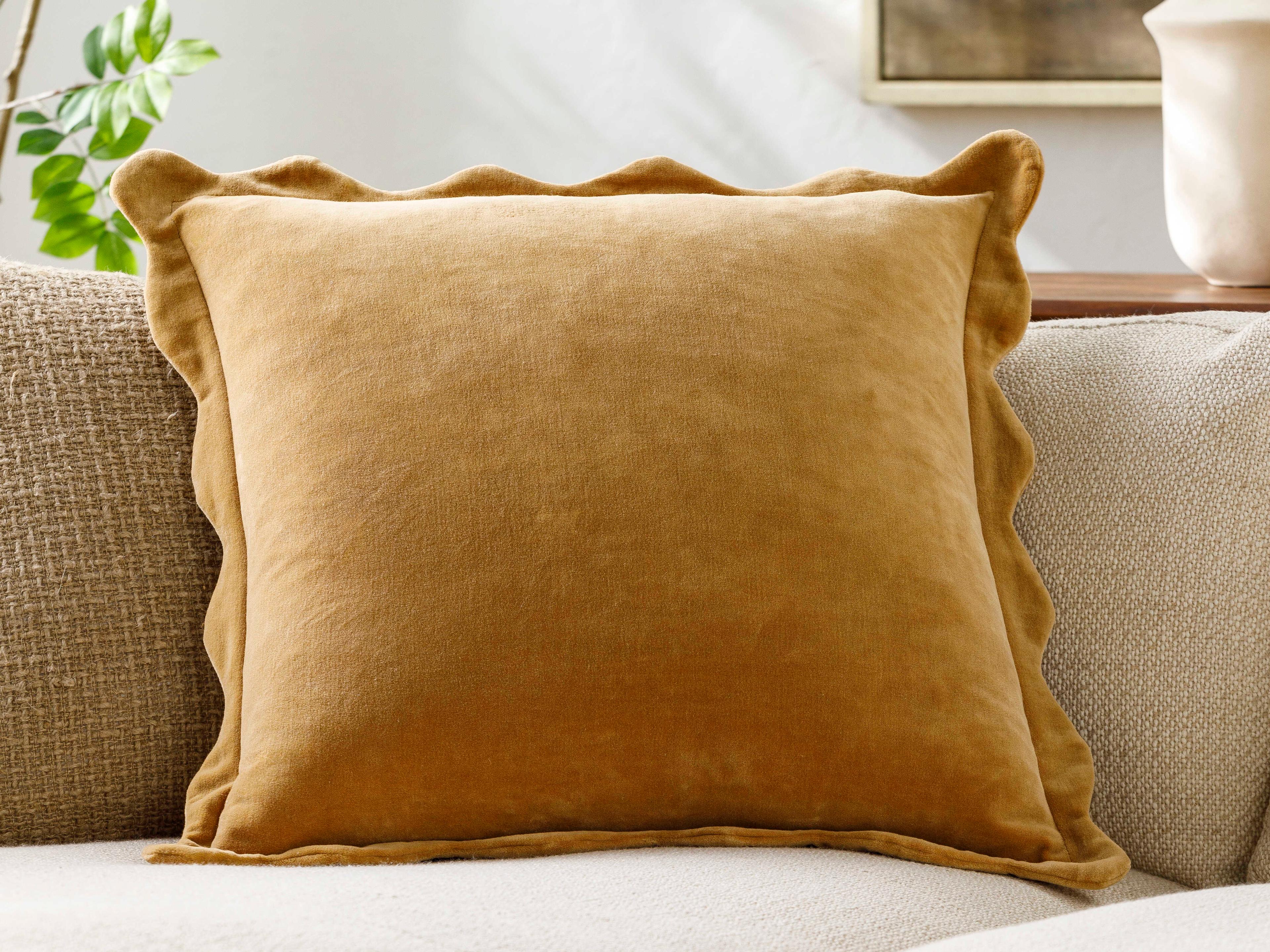 Surya Effervescent Mustard Pillow