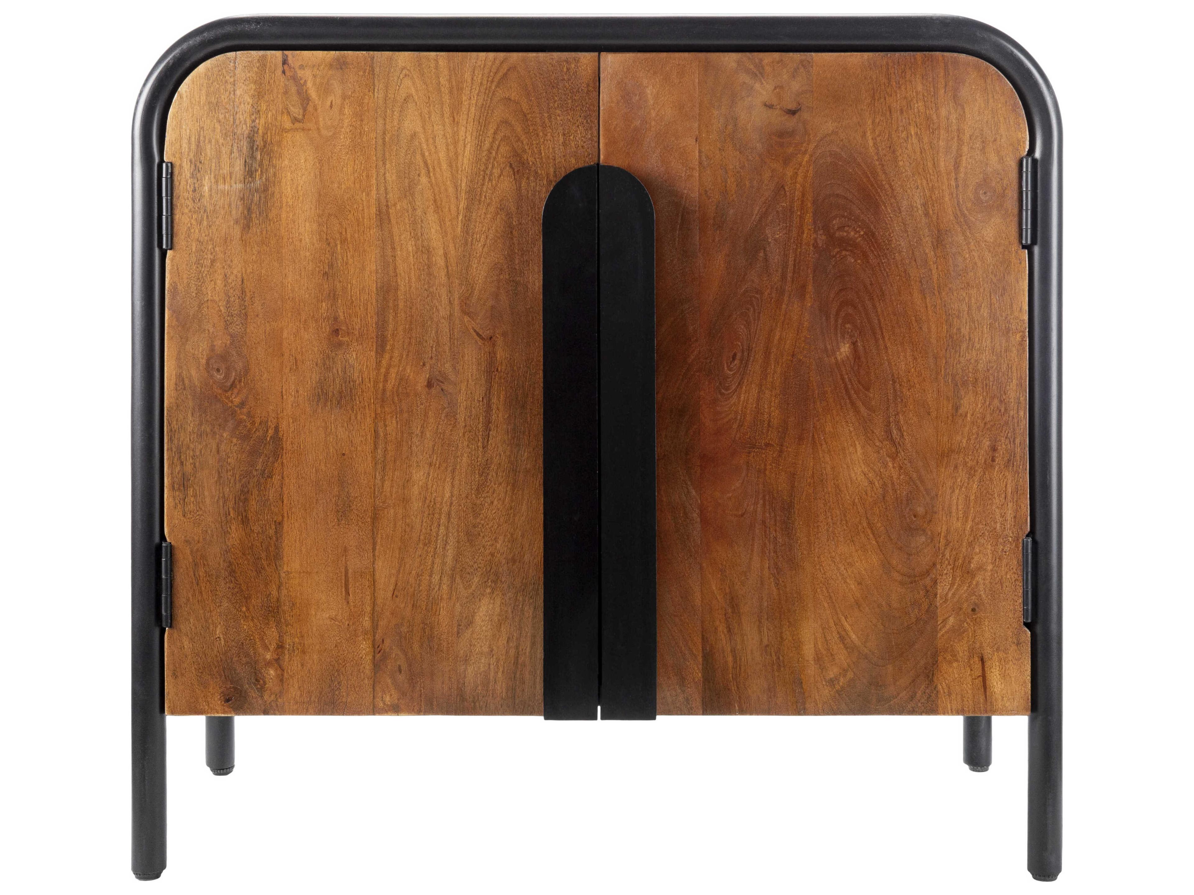 Surya Ekholm Black Brown Mango Wood Accent Chest