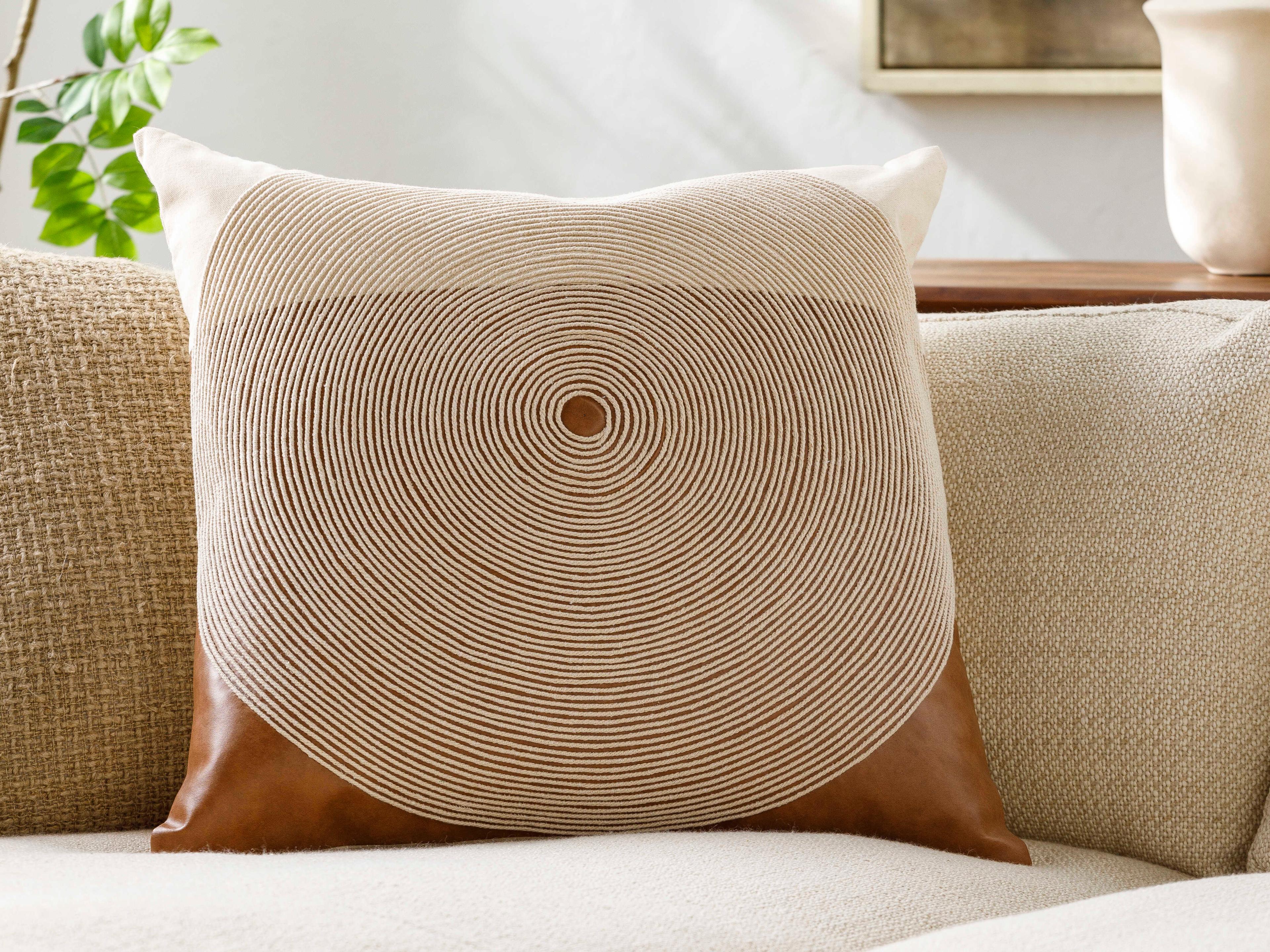 Surya Eternity Brown Pillow