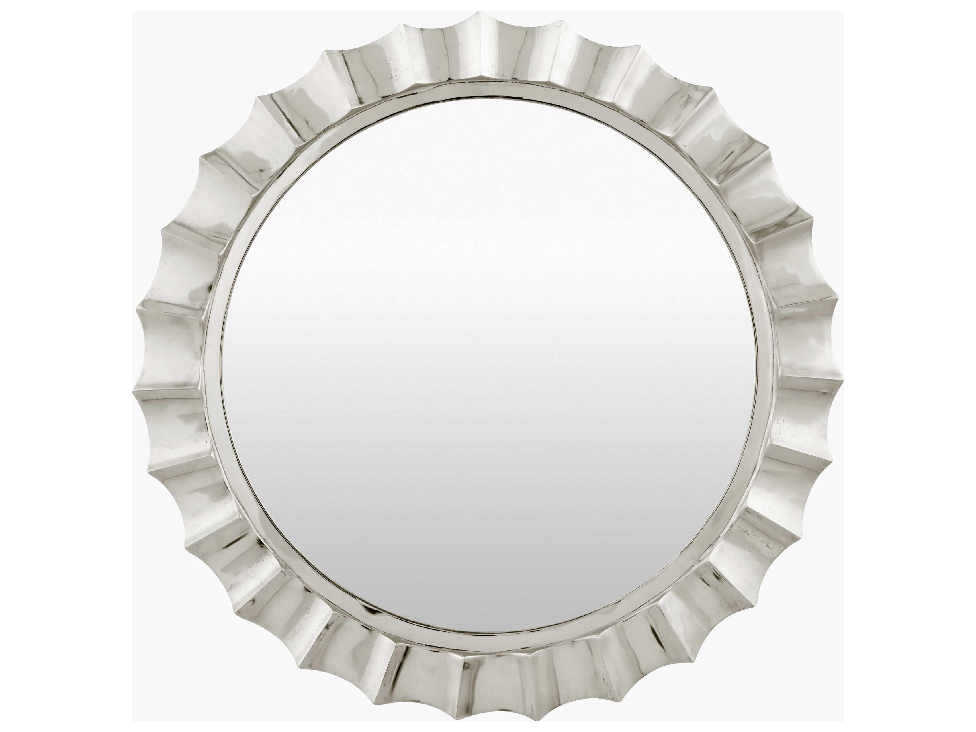 Surya Tejasvi Metallic Nickel Square Wall Mirror