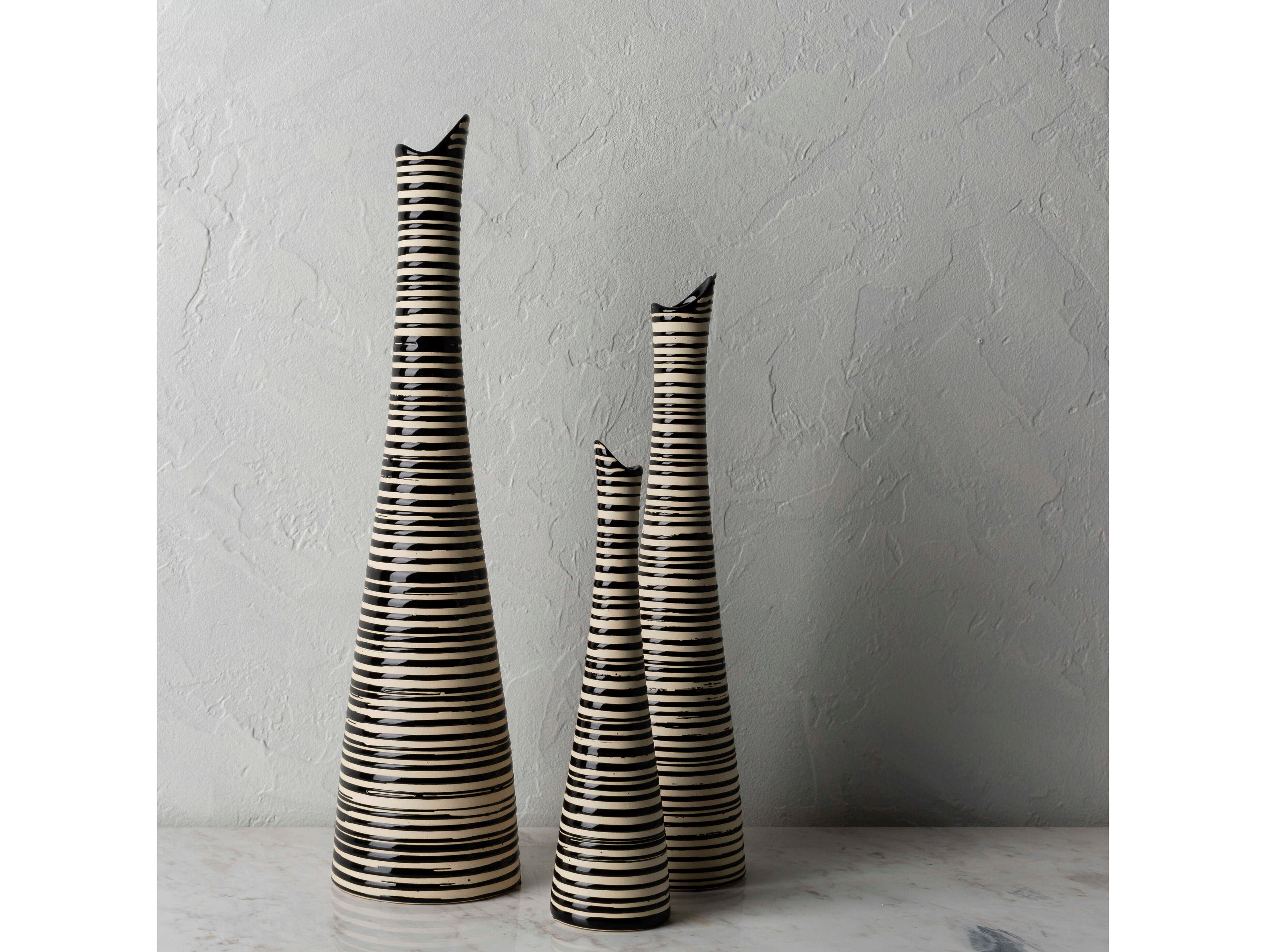 Surya Emily Black Vase Set of 3