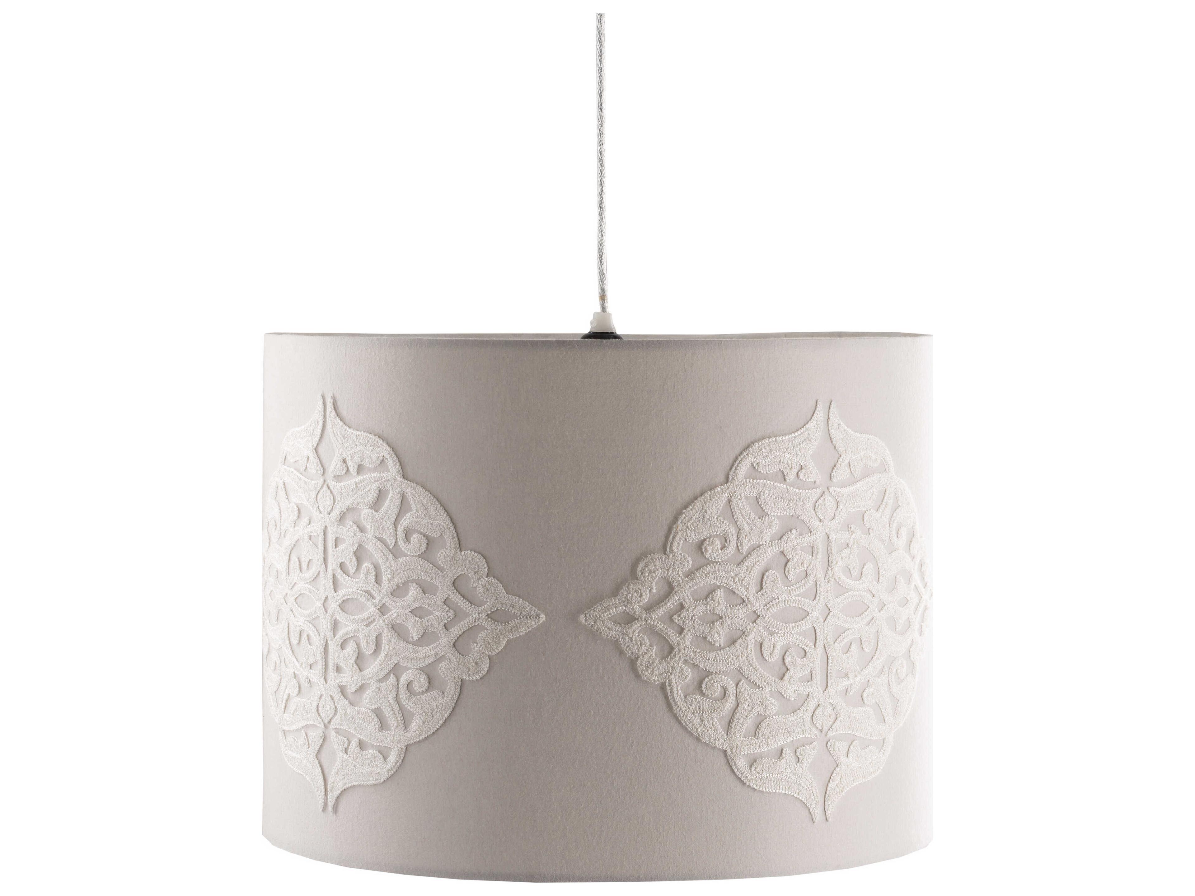 Surya Elisa 1-Light Gray White Pendant