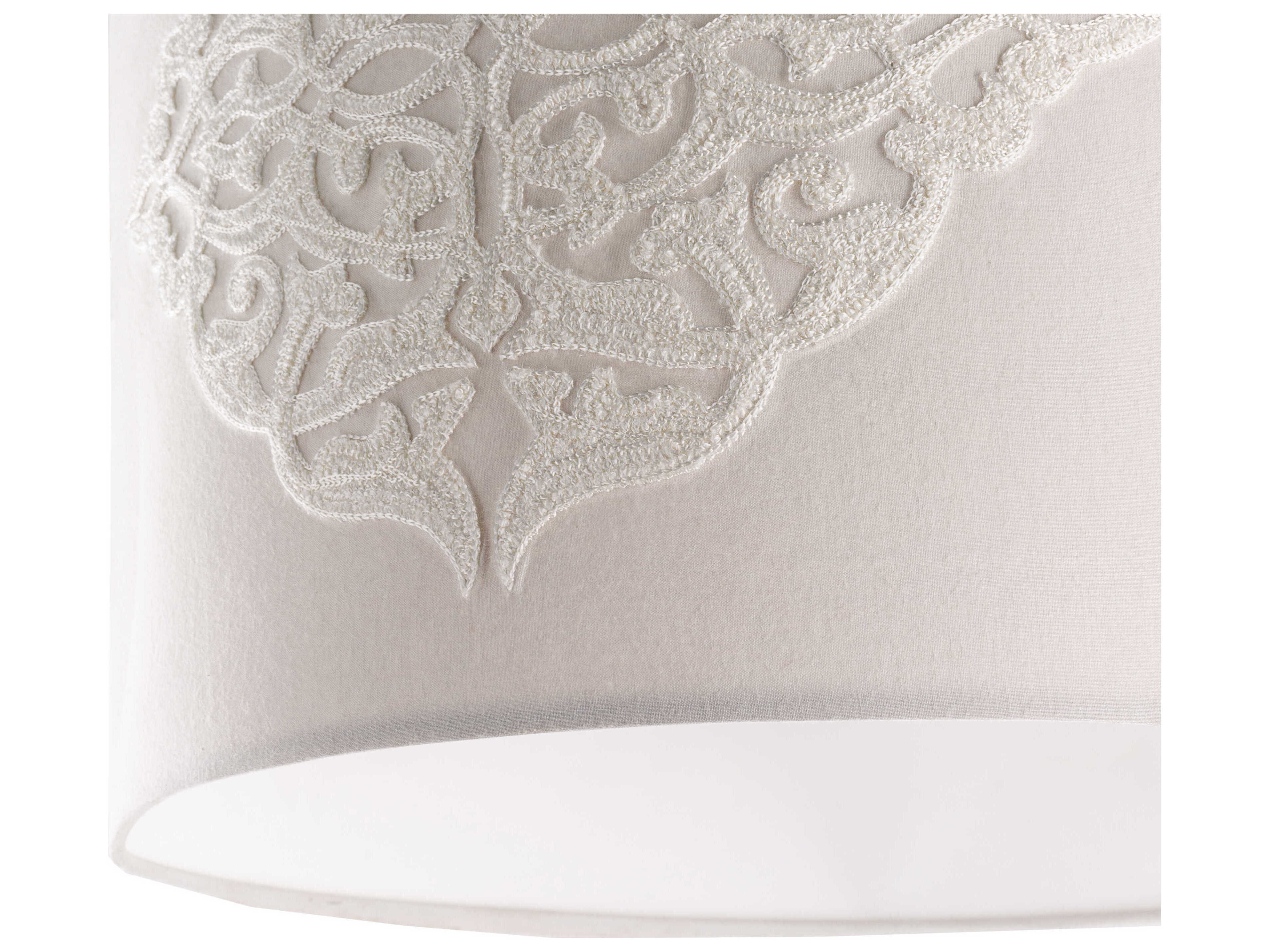 Surya Elisa 1-Light Gray White Pendant