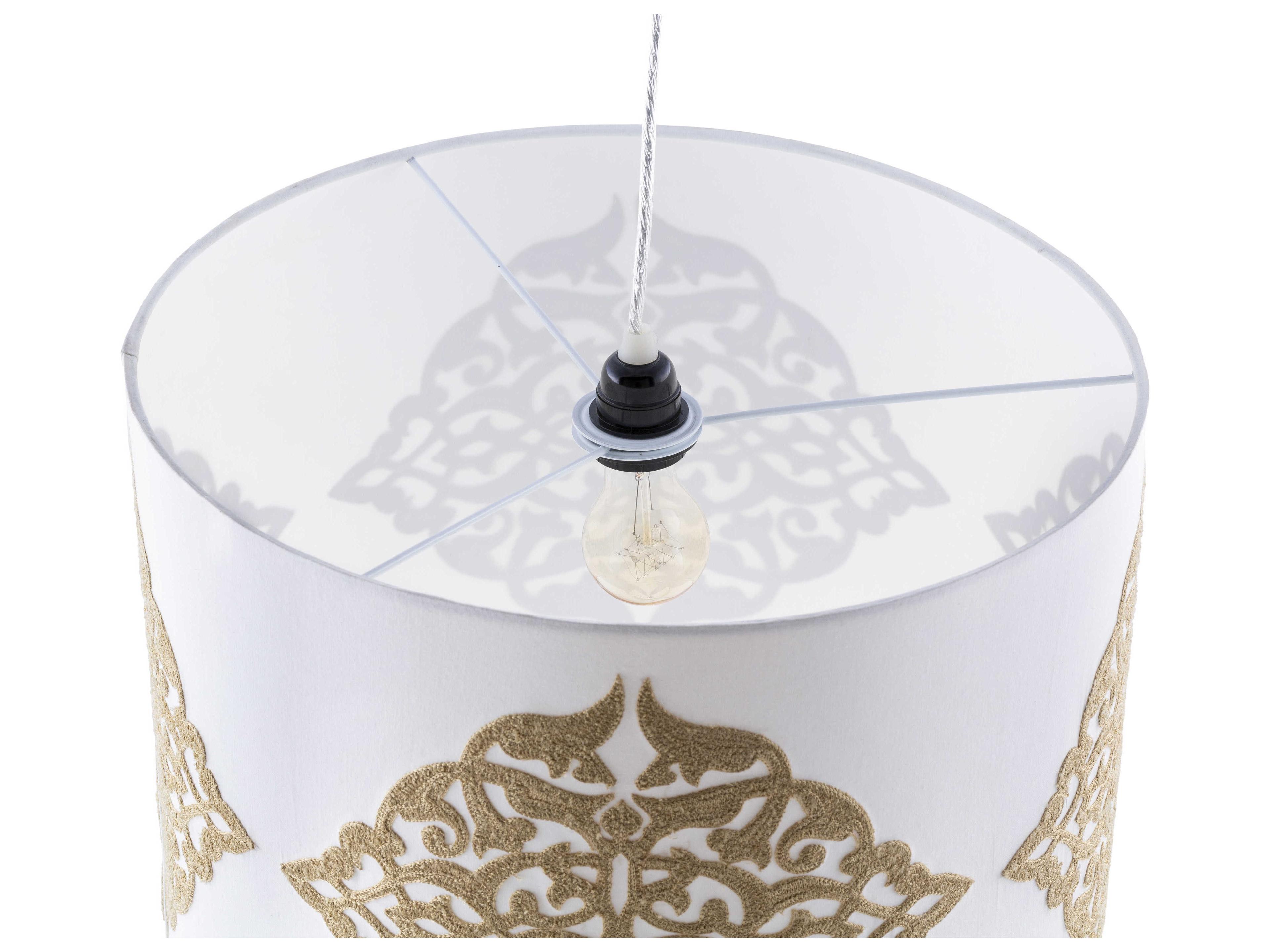 Surya Elisa 1-Light White Gold Pendant