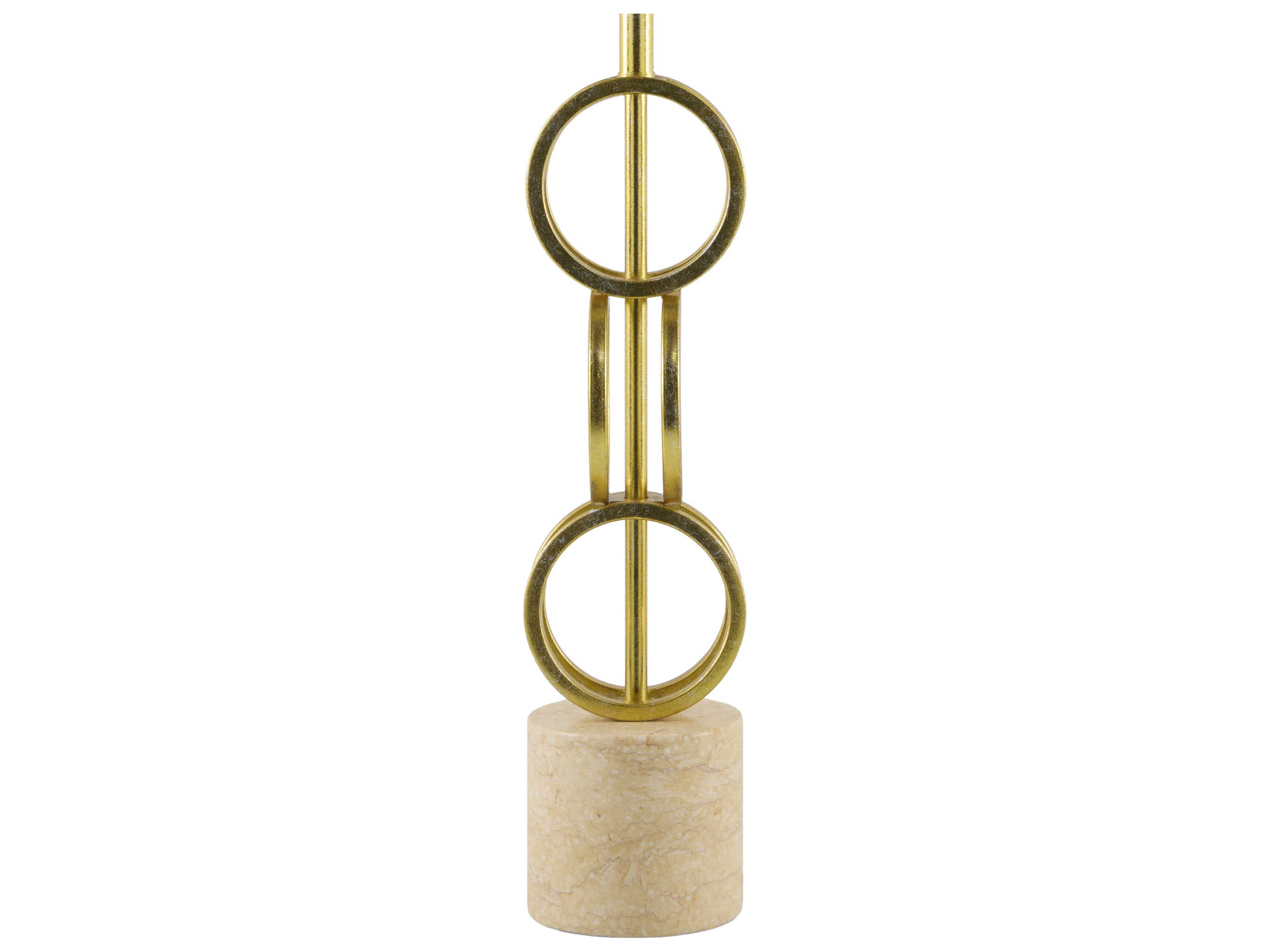 Surya Evans Gold Beige Linen Buffet Lamp