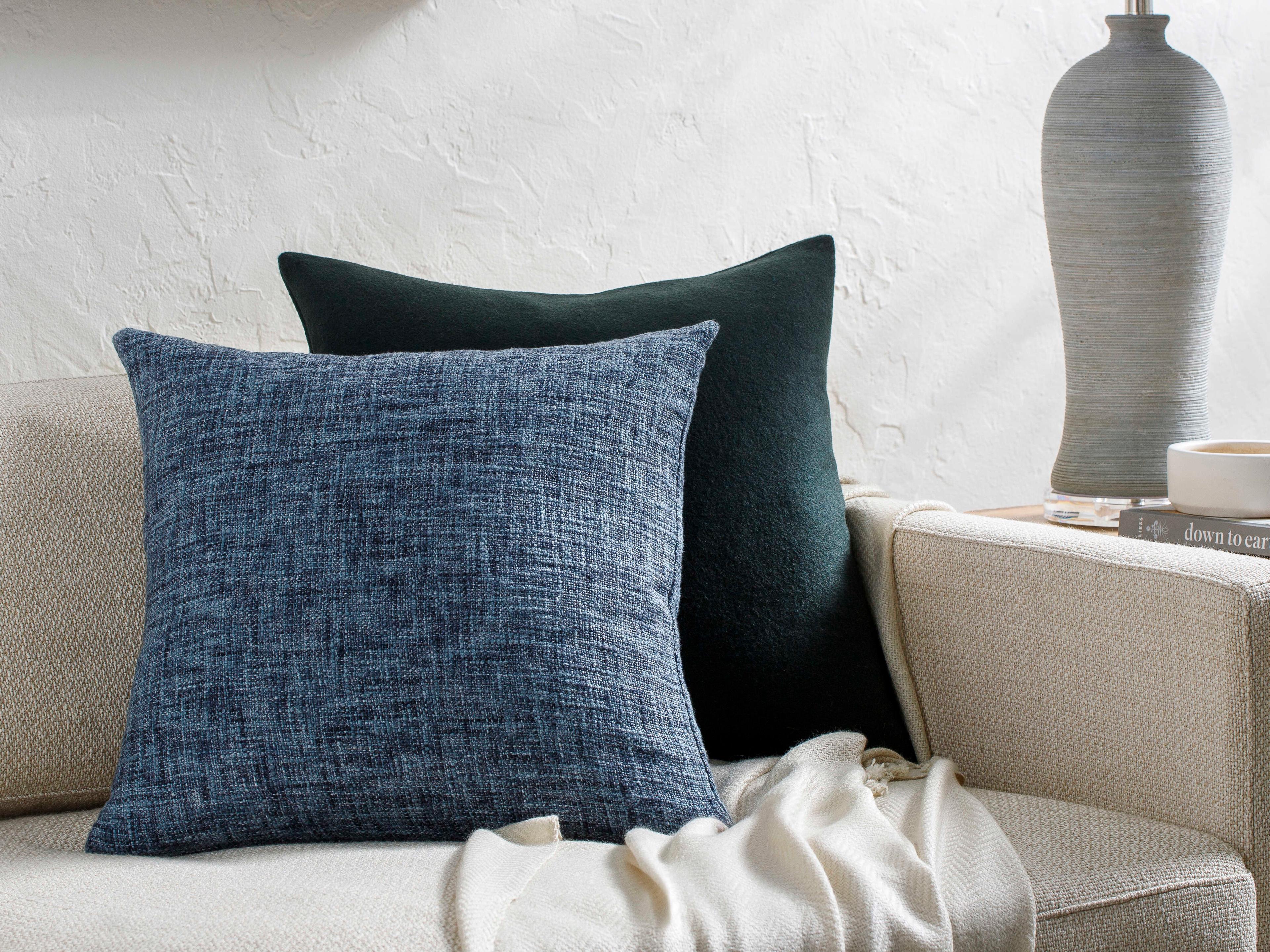 Surya Ezequiel Dark Blue Pillow