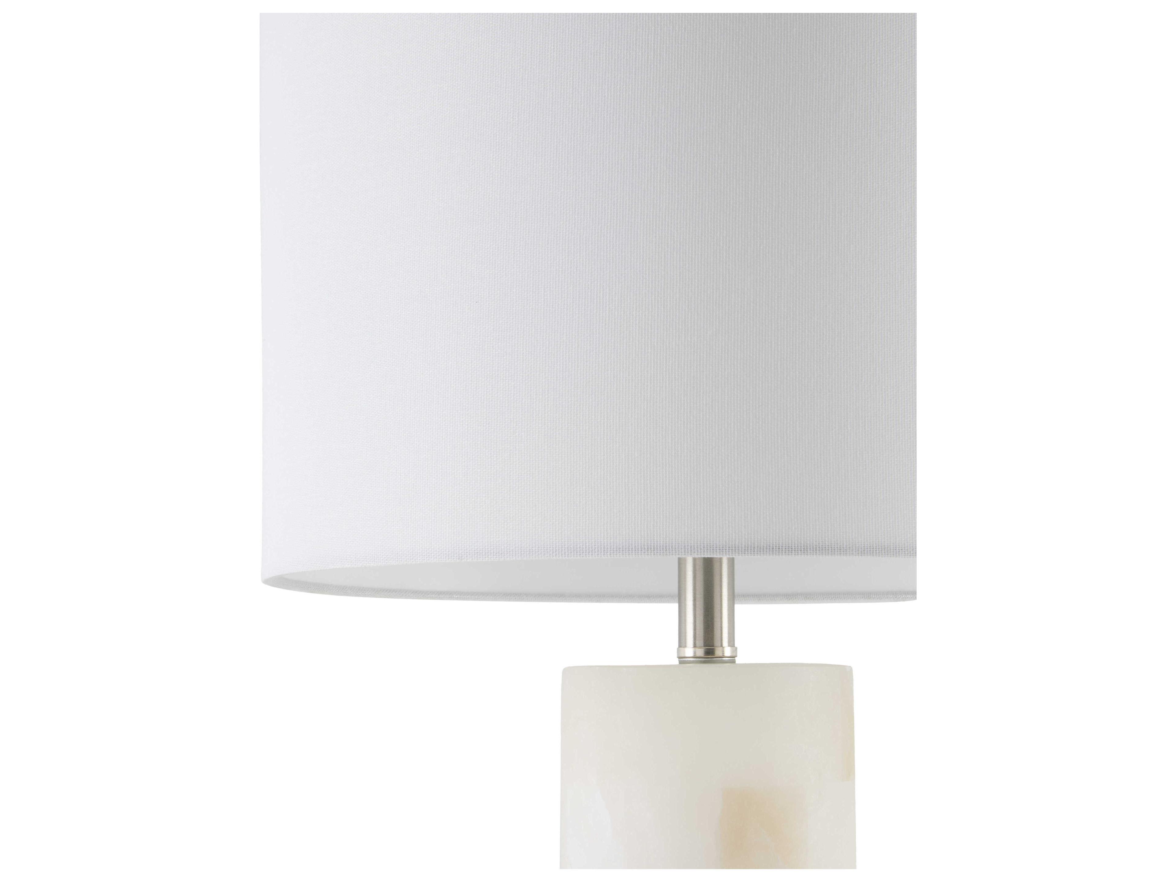 Surya Falaise Cream White Linen Off Buffet Lamp