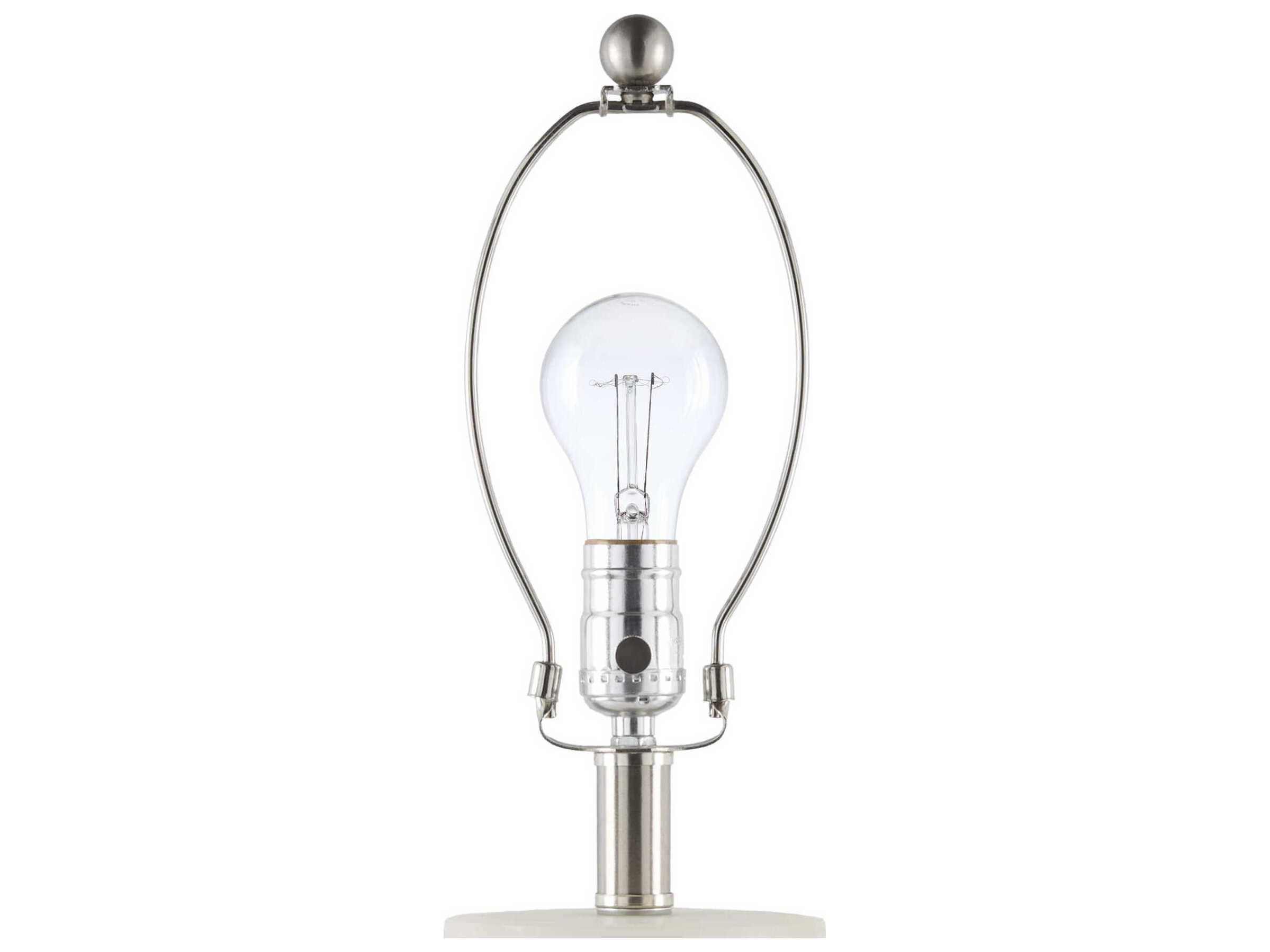 Surya Falaise Cream White Linen Off Buffet Lamp