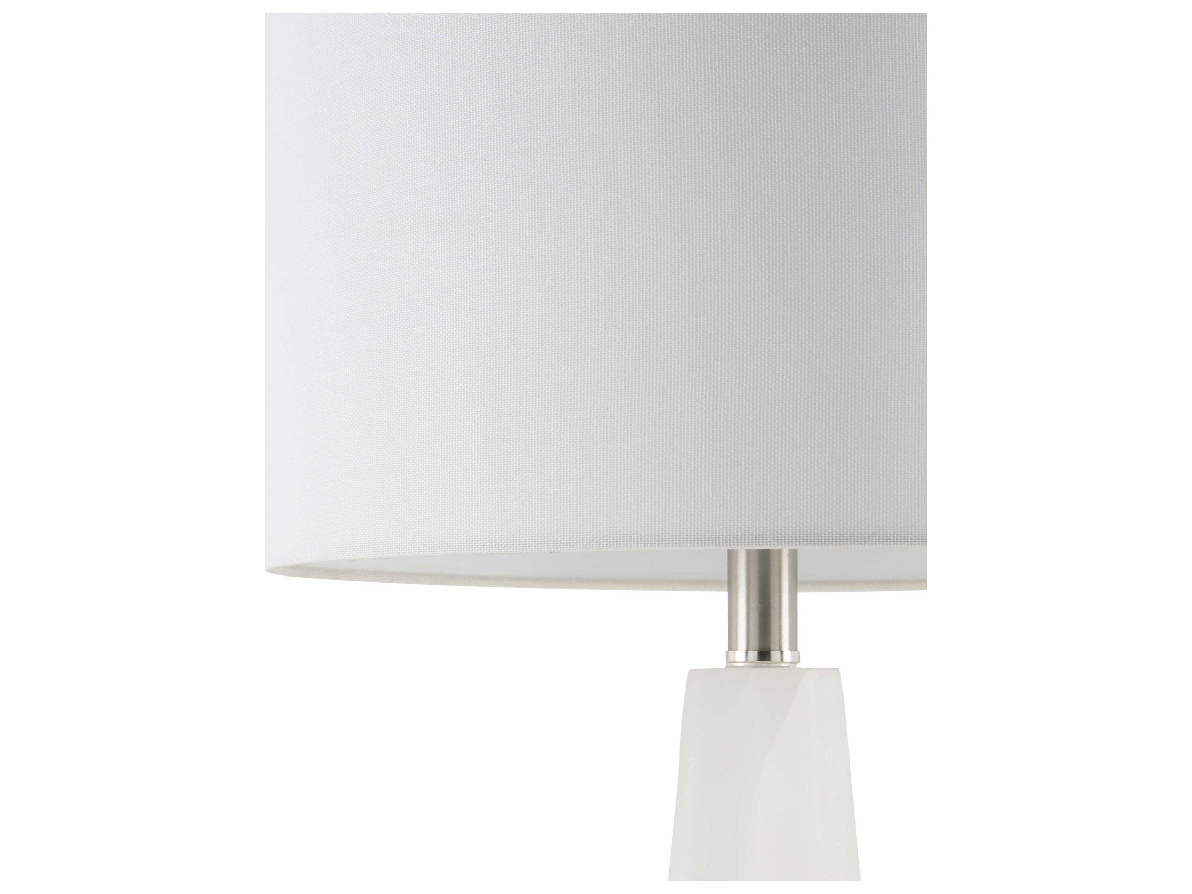 Surya Falaise Cream White Linen Off Buffet Lamp