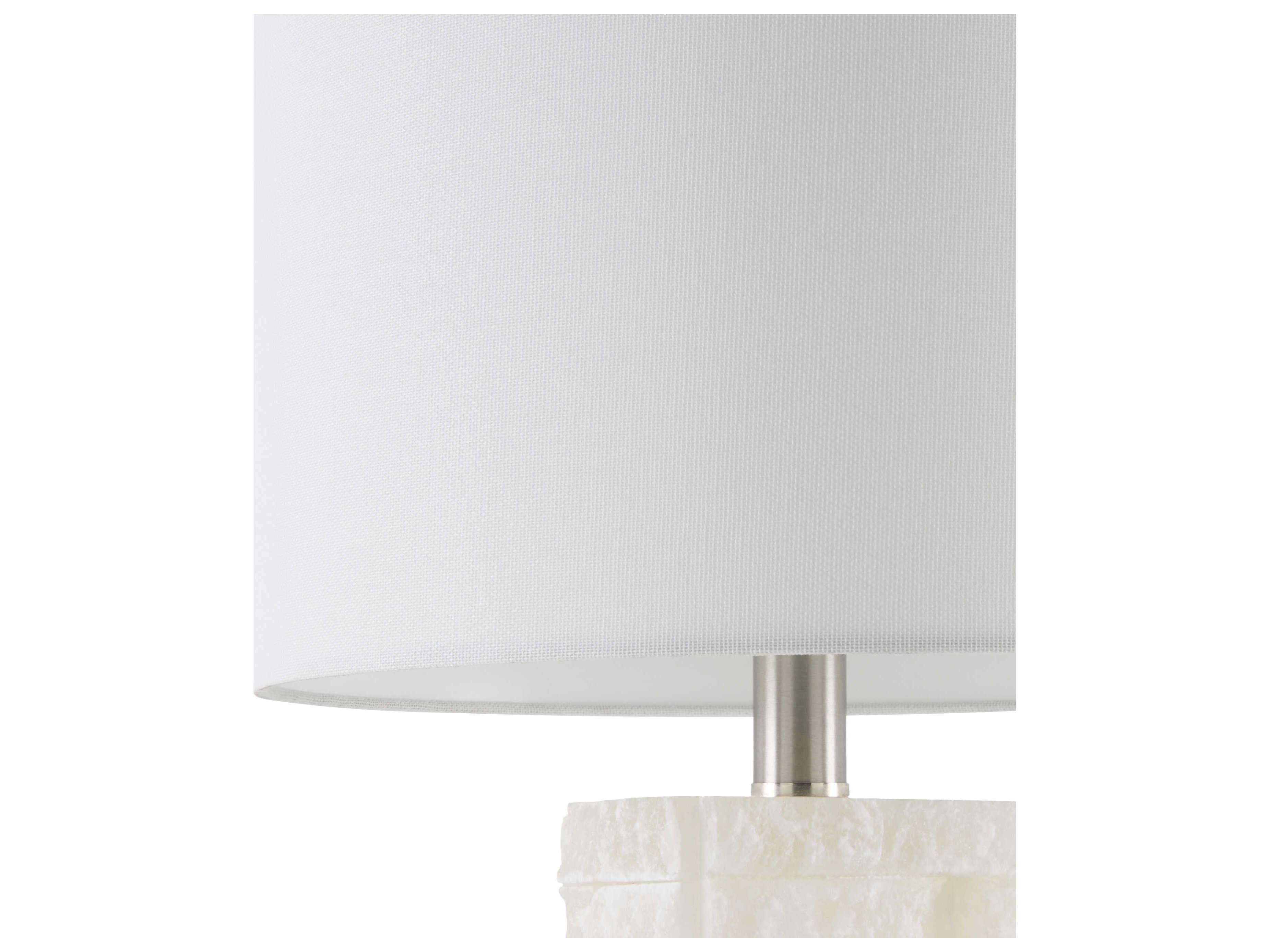 Surya Falaise Cream White Linen Off Table Lamp