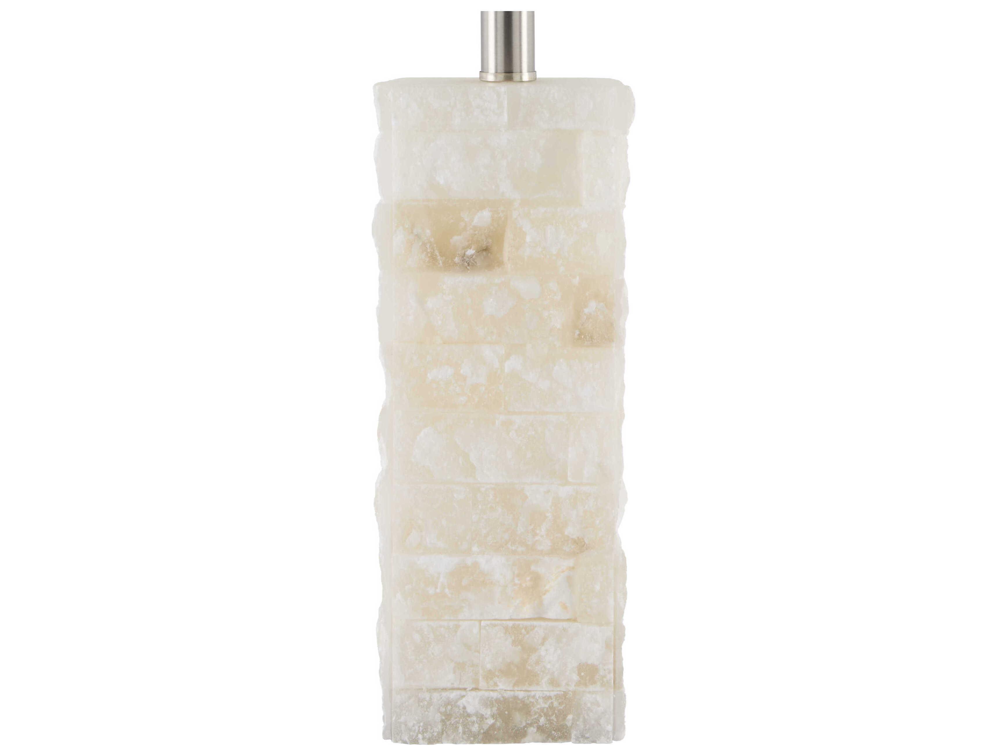 Surya Falaise Cream White Linen Off Table Lamp