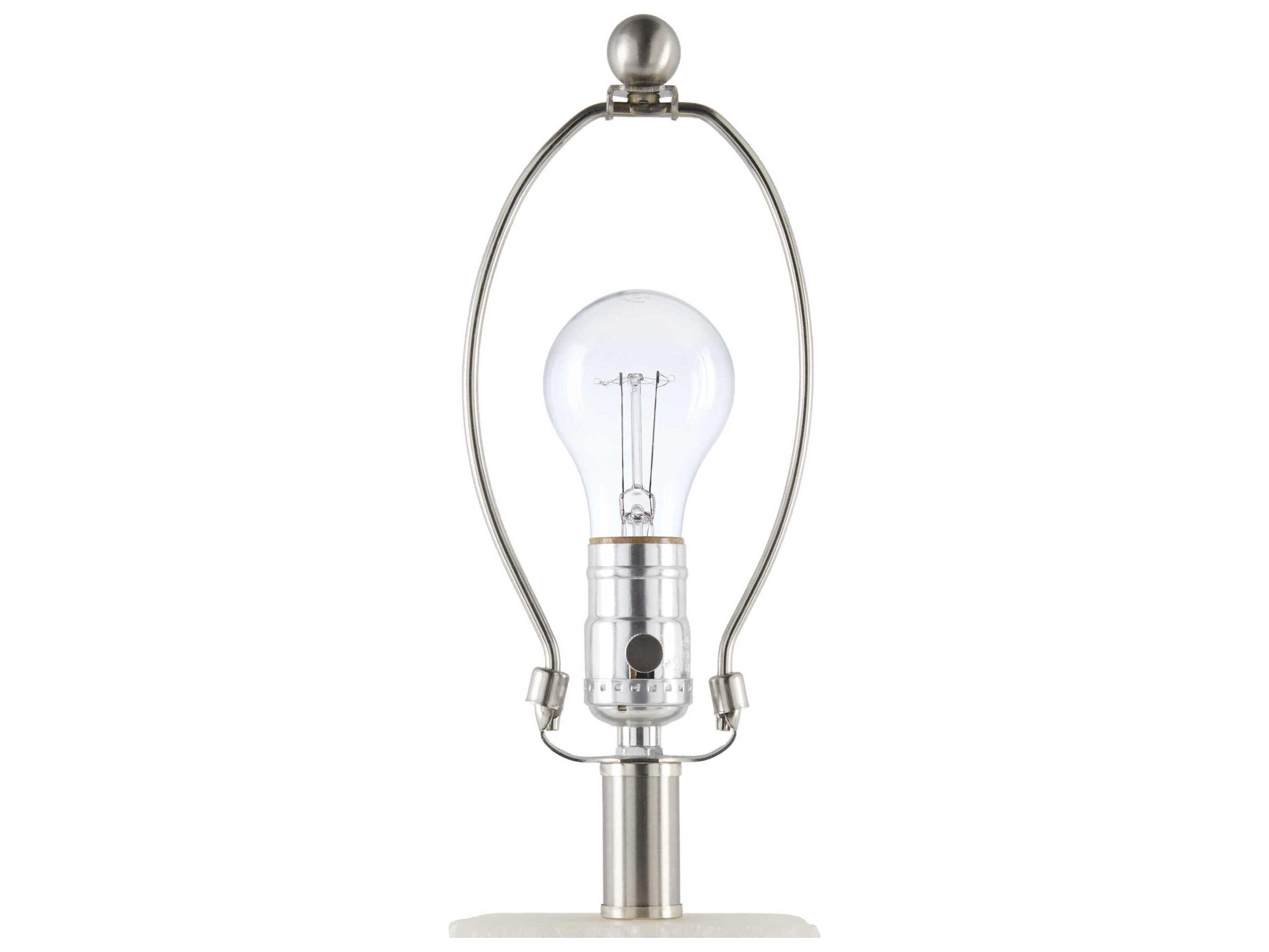 Surya Falaise Cream White Linen Off Table Lamp