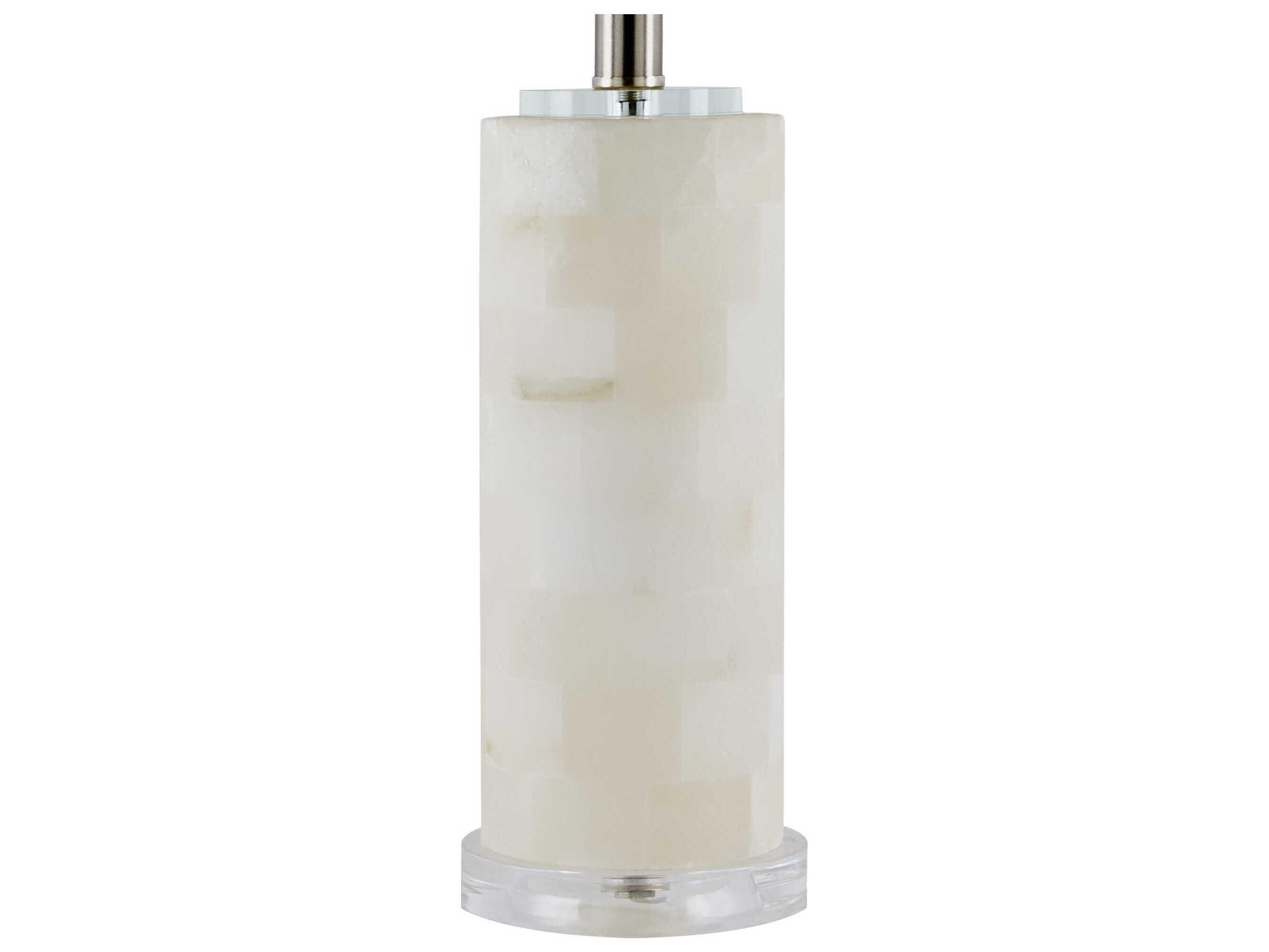 Surya Falaise Cream White Linen Off Table Lamp