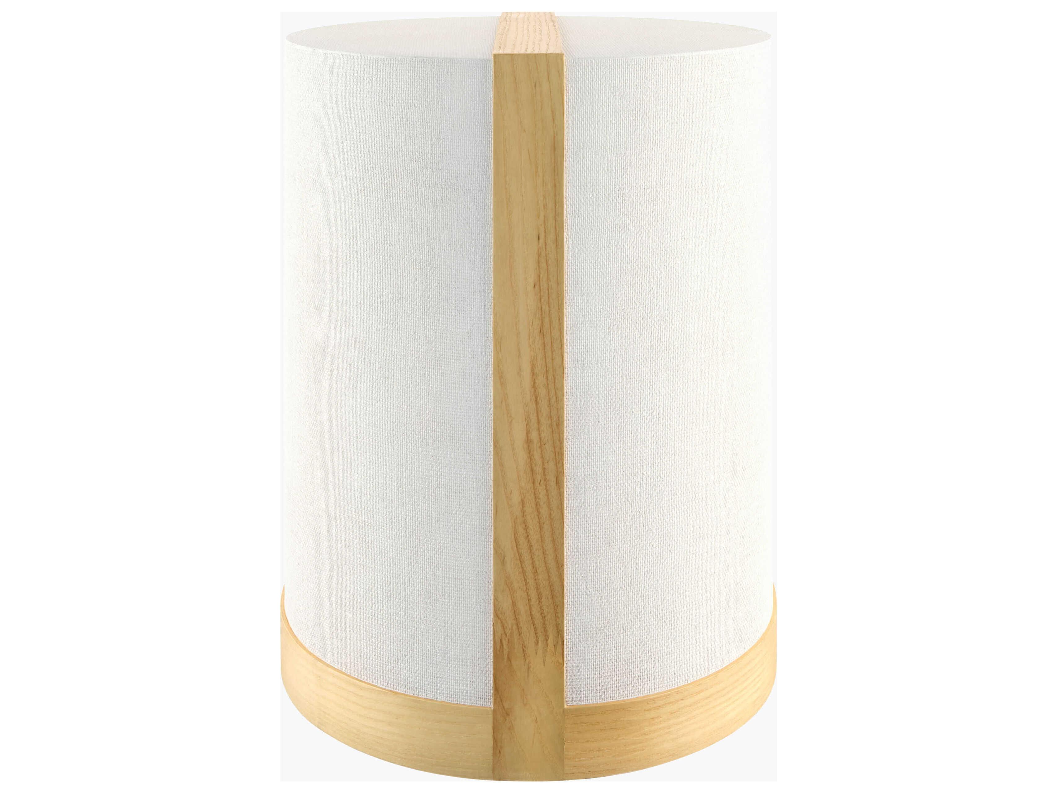 Surya Faron Round Resin Cream Brown End Table