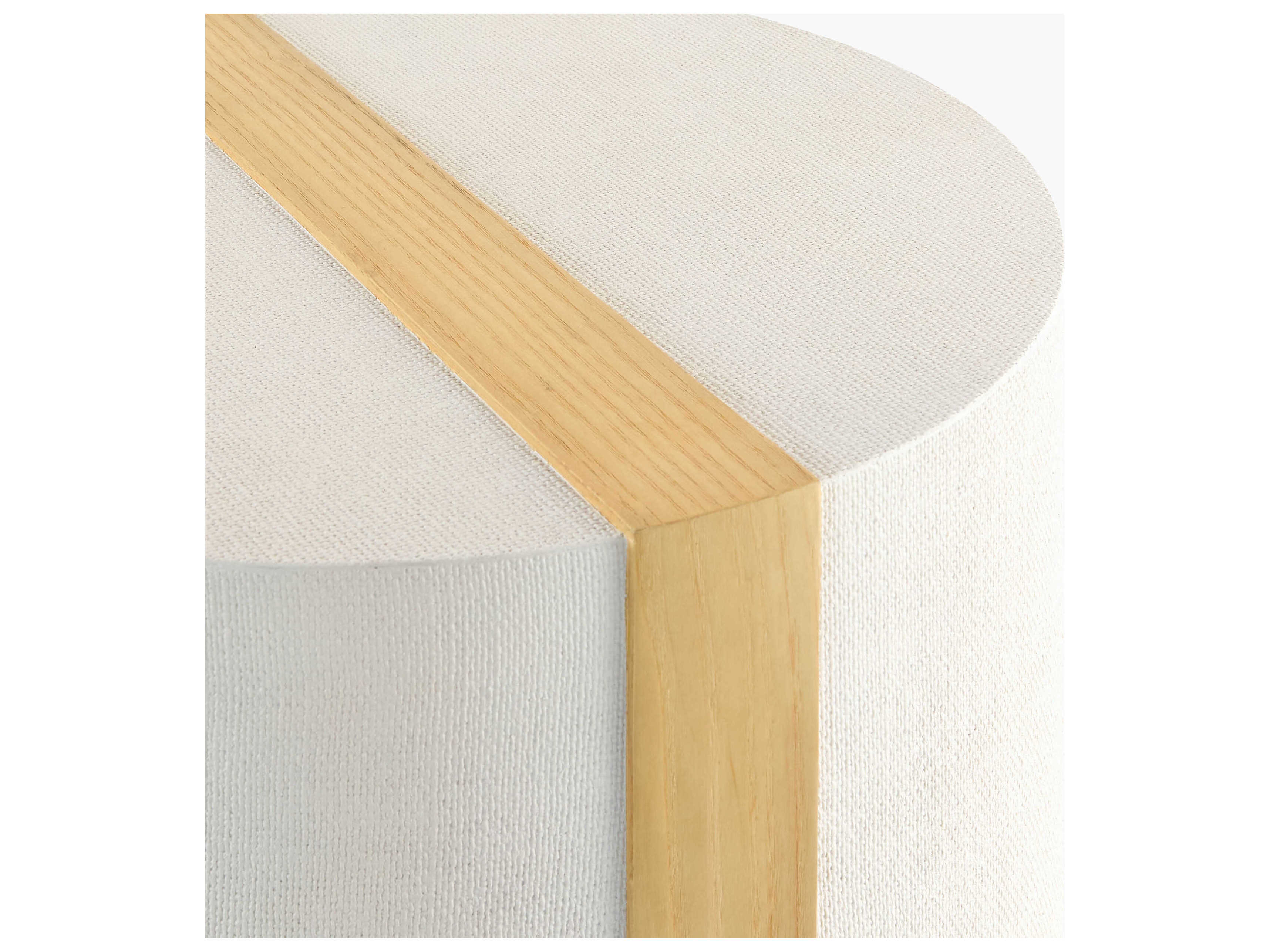 Surya Faron Round Resin Cream Brown End Table