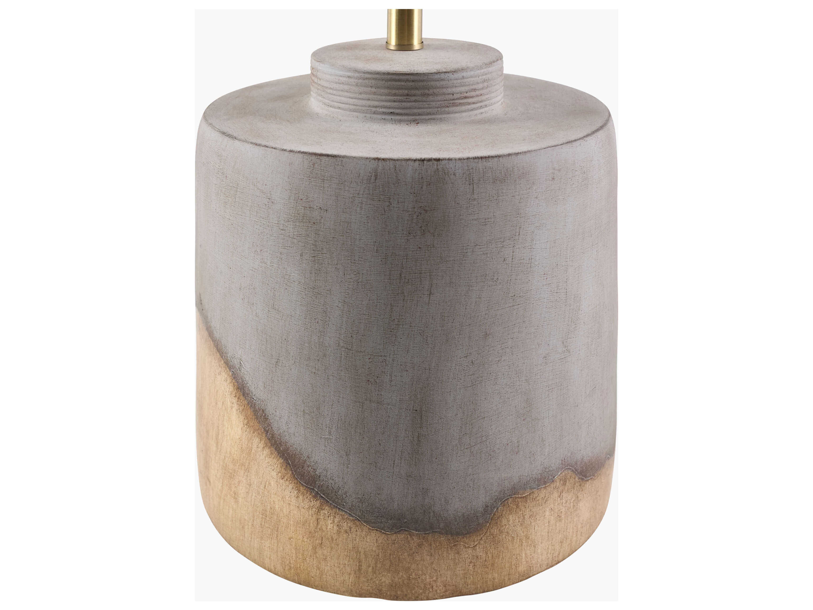 Surya Furbara Gray White Linen Buffet Lamp