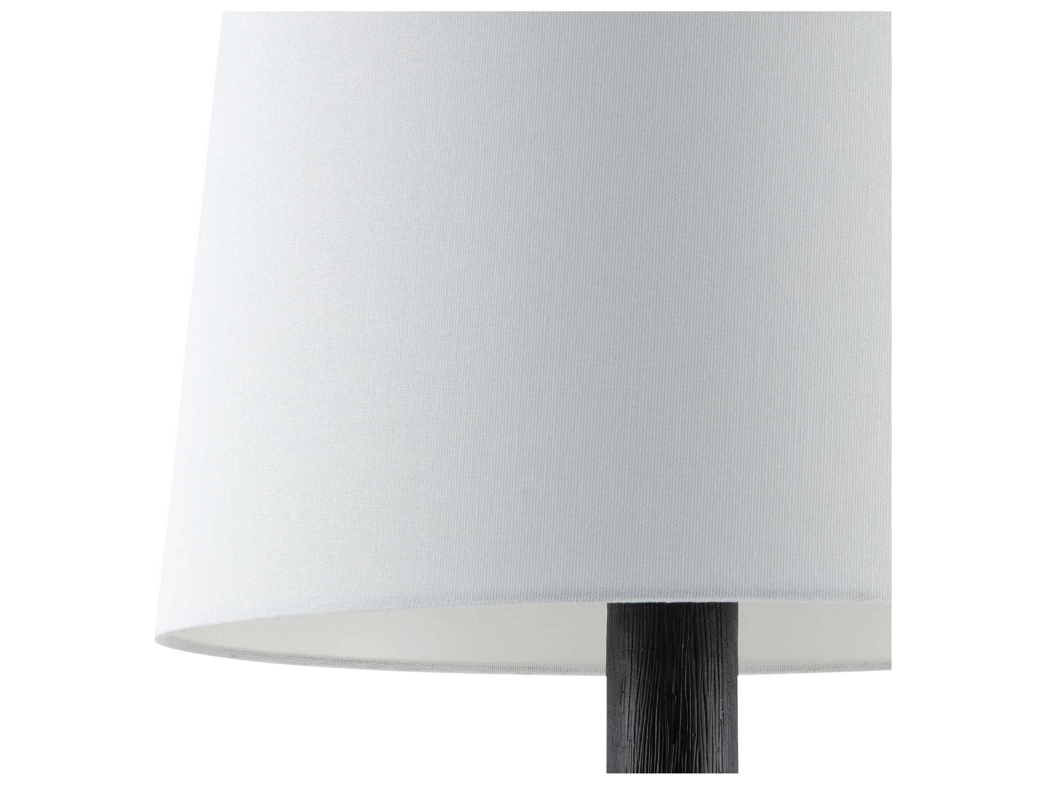 Surya Fonce Black White Linen Buffet Lamp