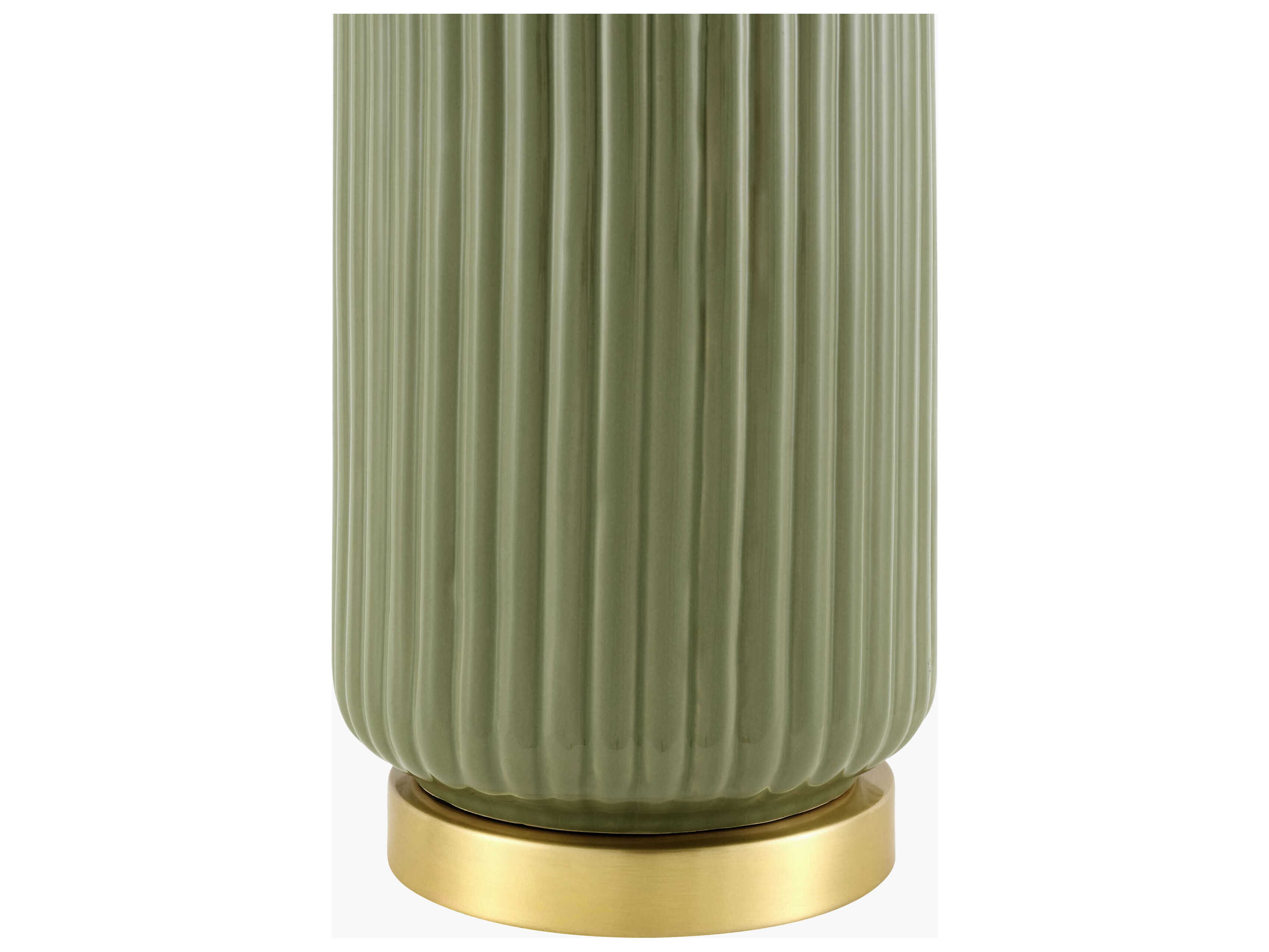 Surya Filaki Green White Linen Buffet Lamp