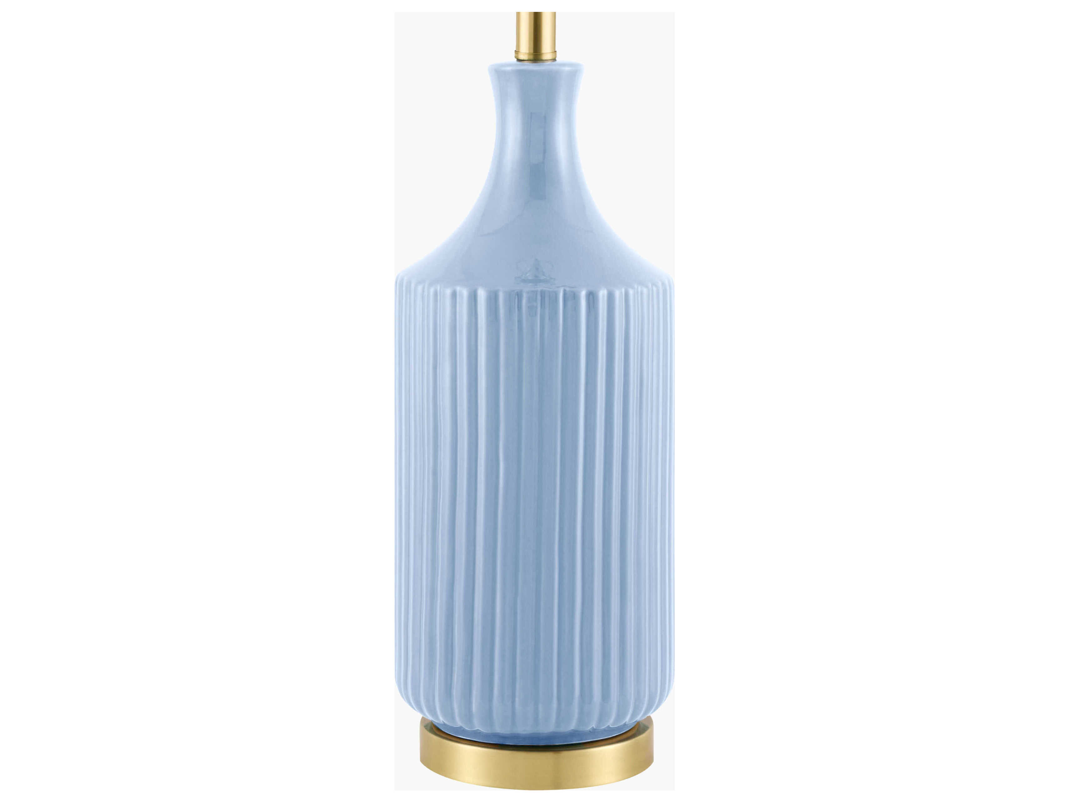 Surya Filaki Blue White Linen Buffet Lamp