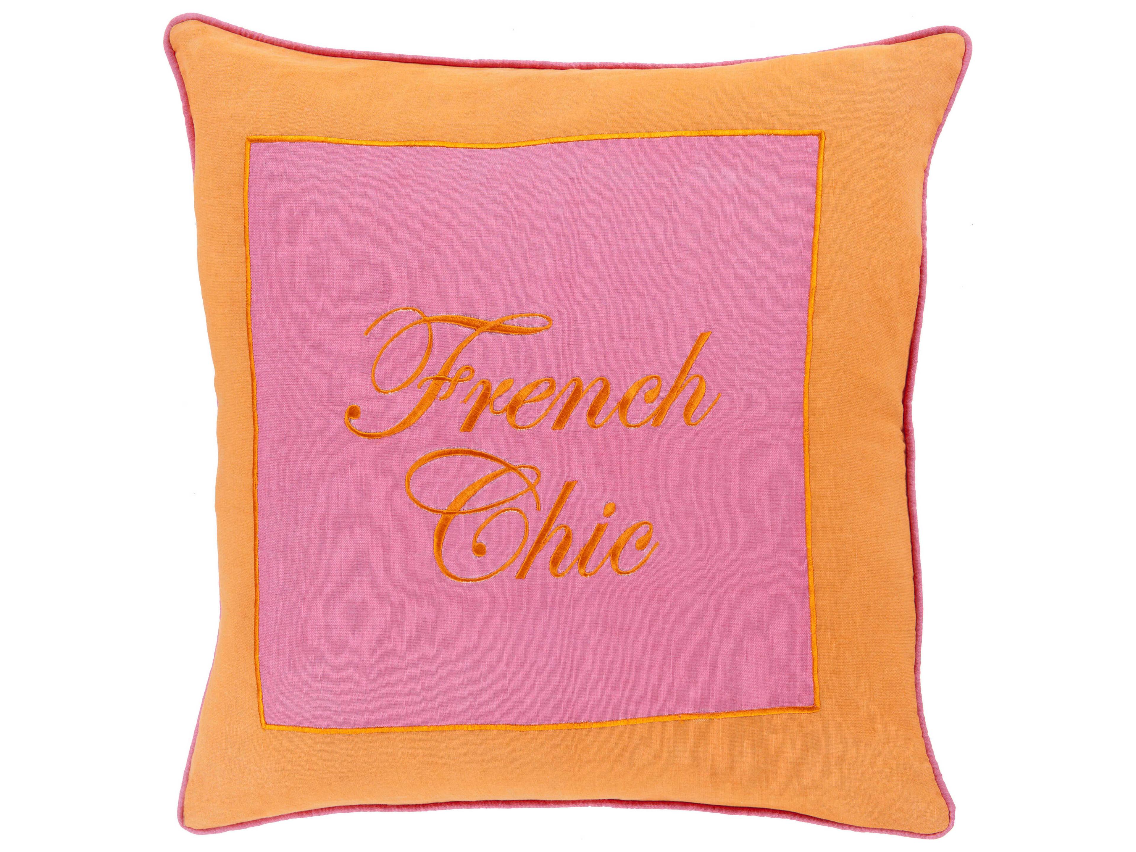 Surya French Chic Fuchsia Pillow