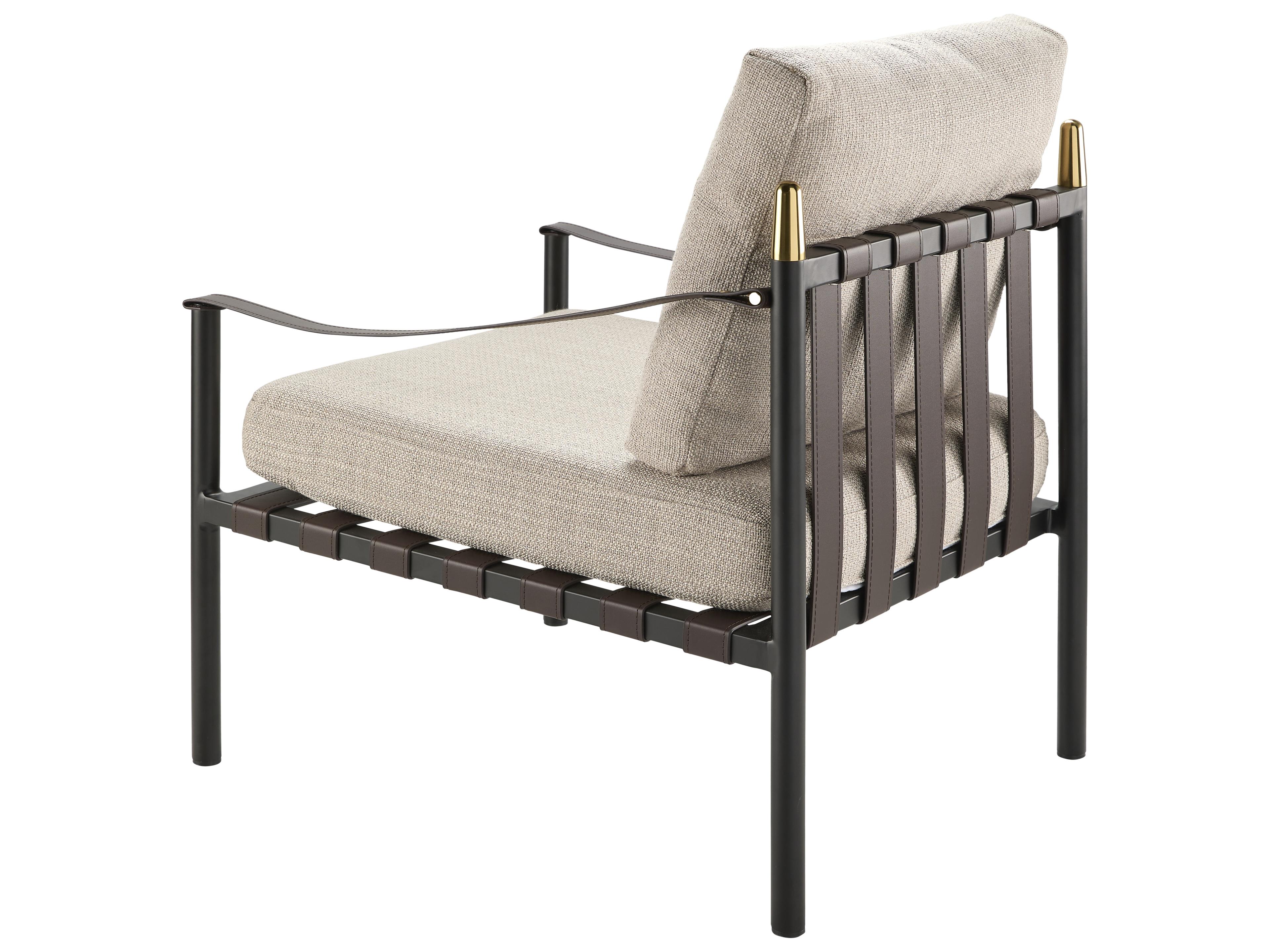 Surya Frank Gray Fabric Accent Chair