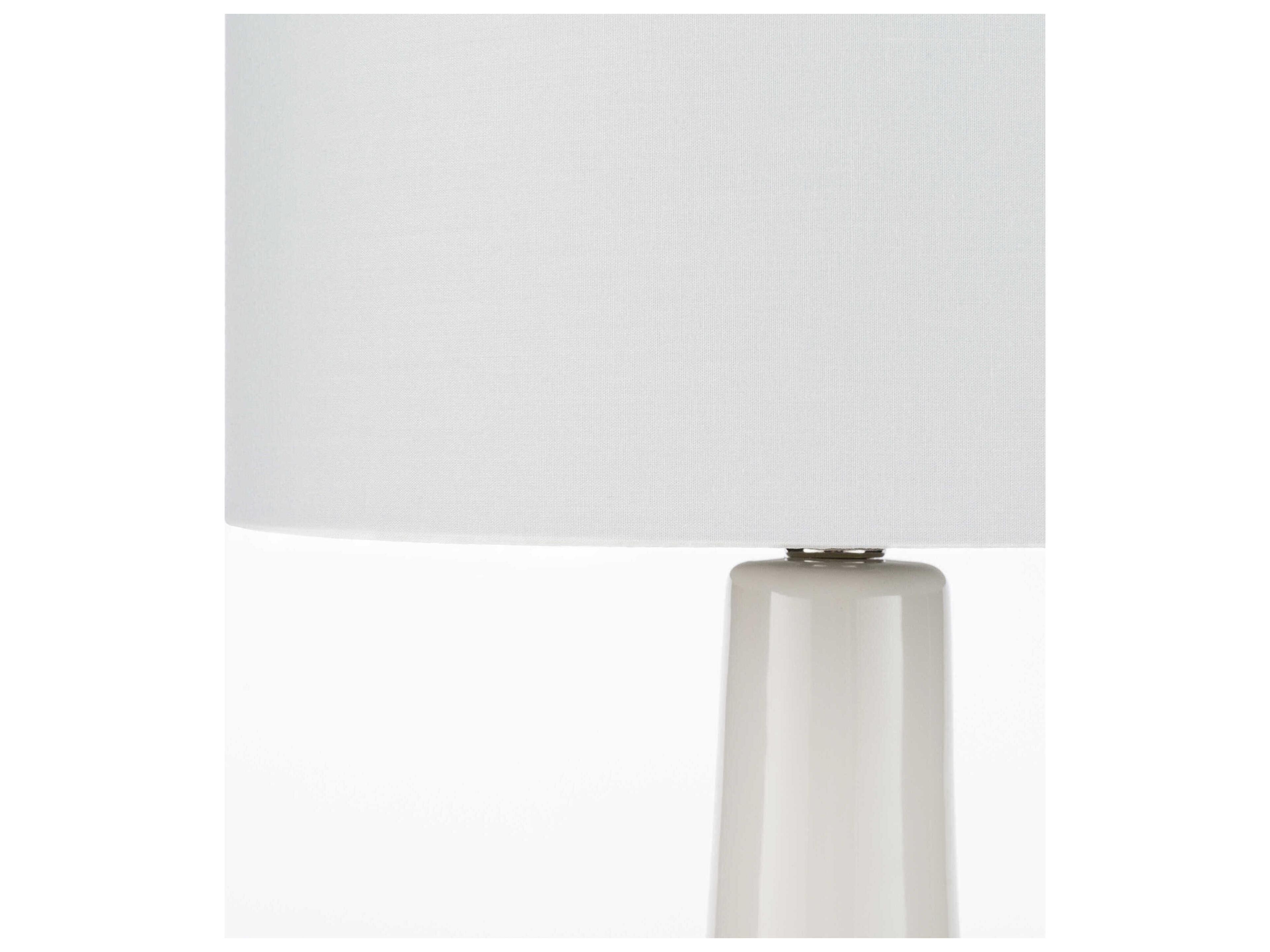Surya Farris White Cotton Table Lamp
