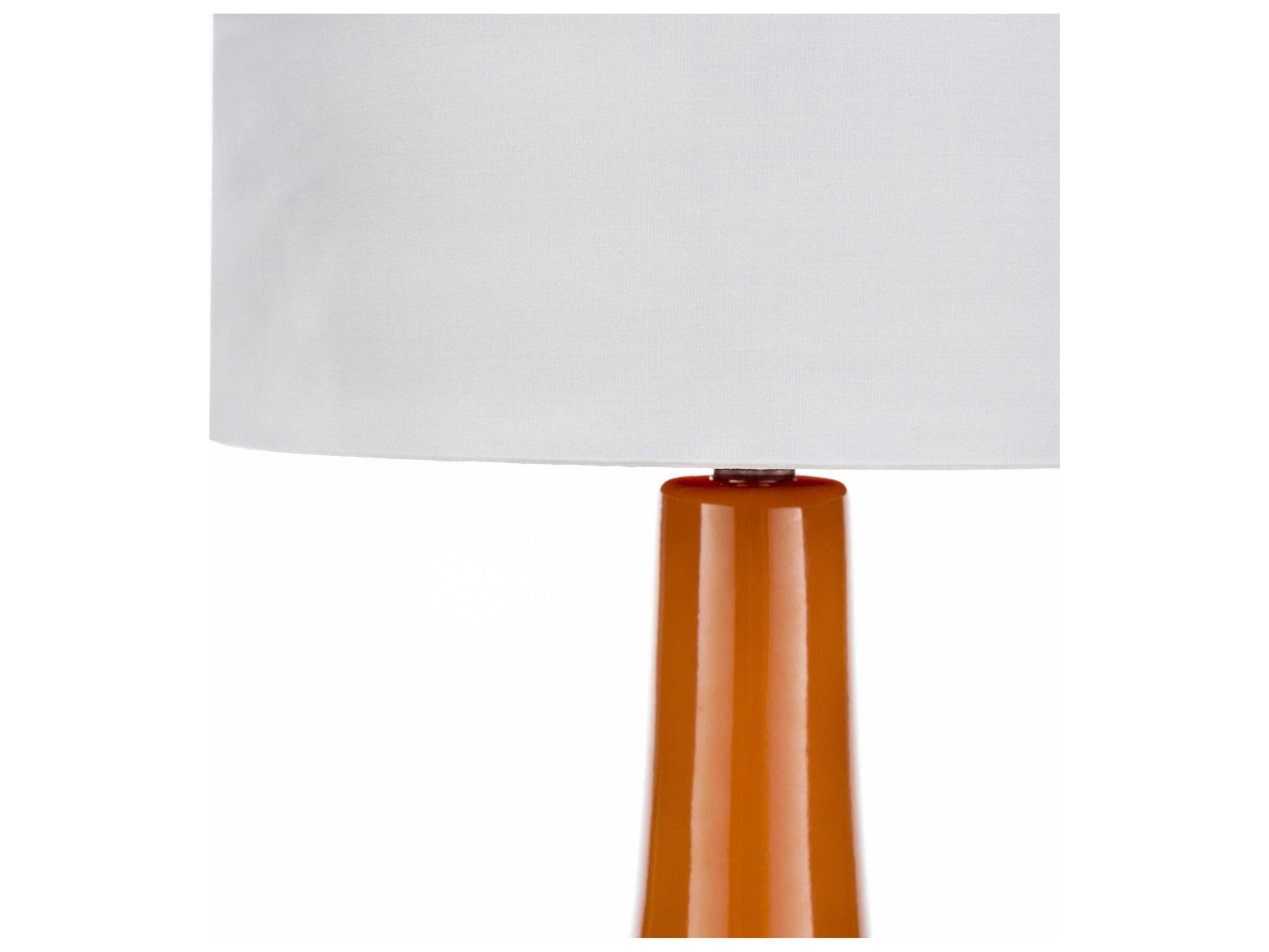 Surya Farris Orange White Cotton Table Lamp