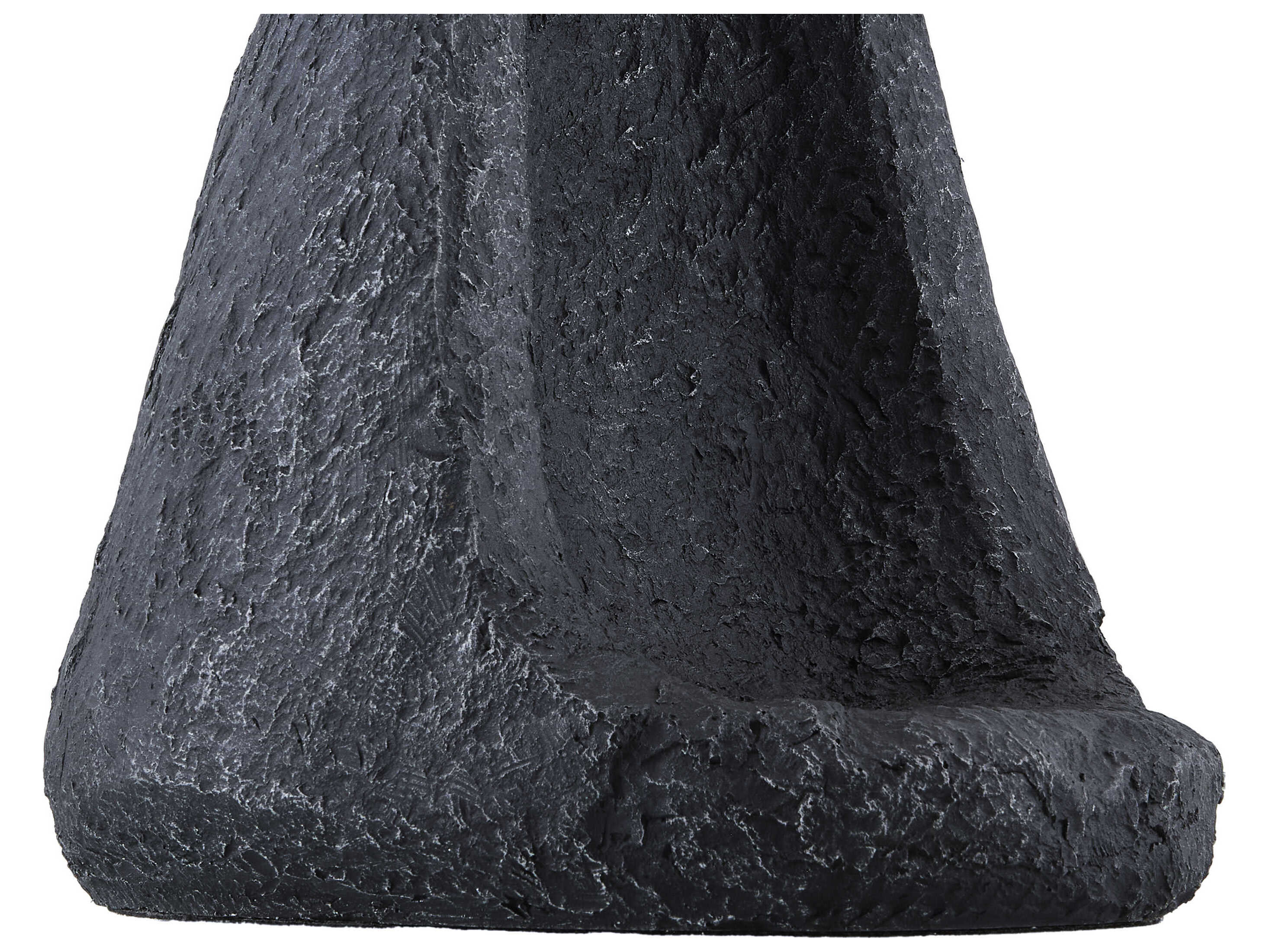 Surya Fuego Black White Linen Buffet Lamp