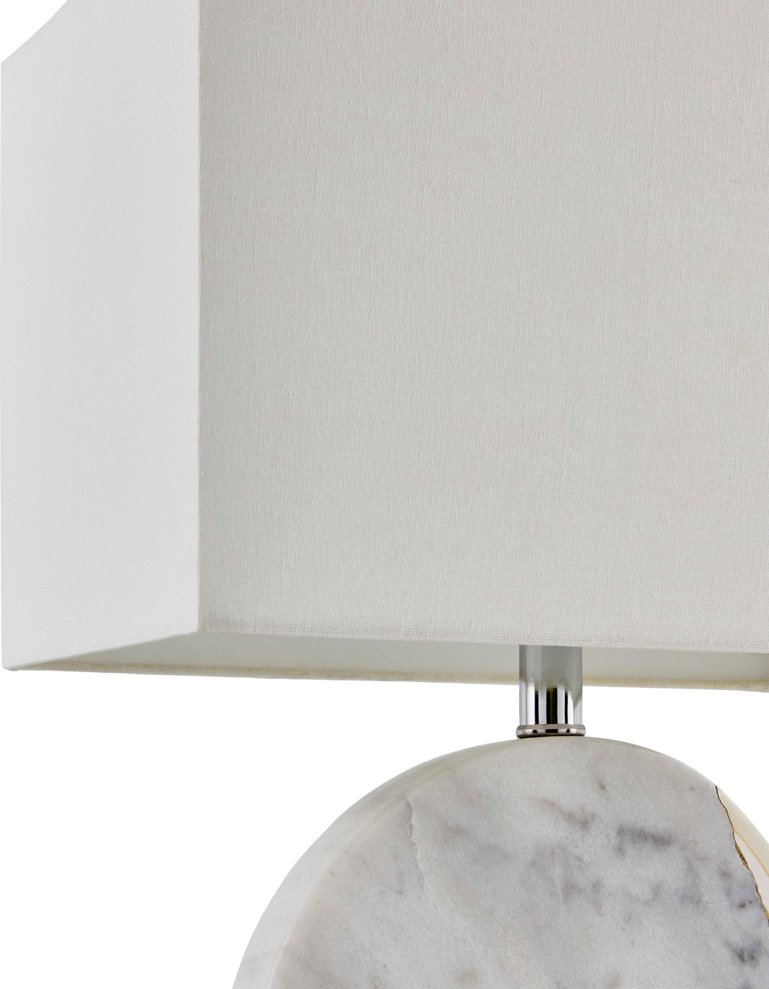 Surya Fivo White Linen Table Lamp