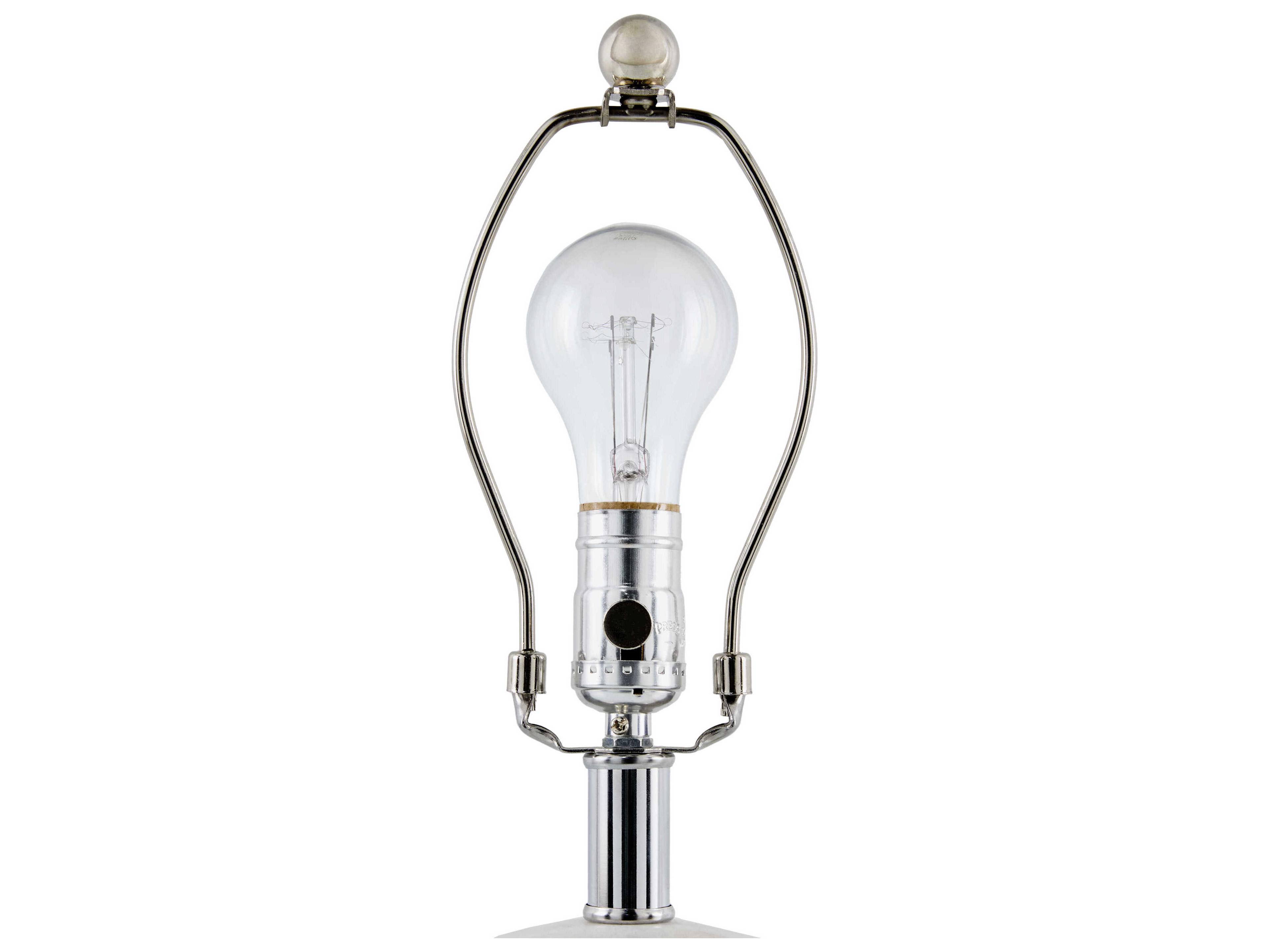 Surya Fivo White Linen Table Lamp