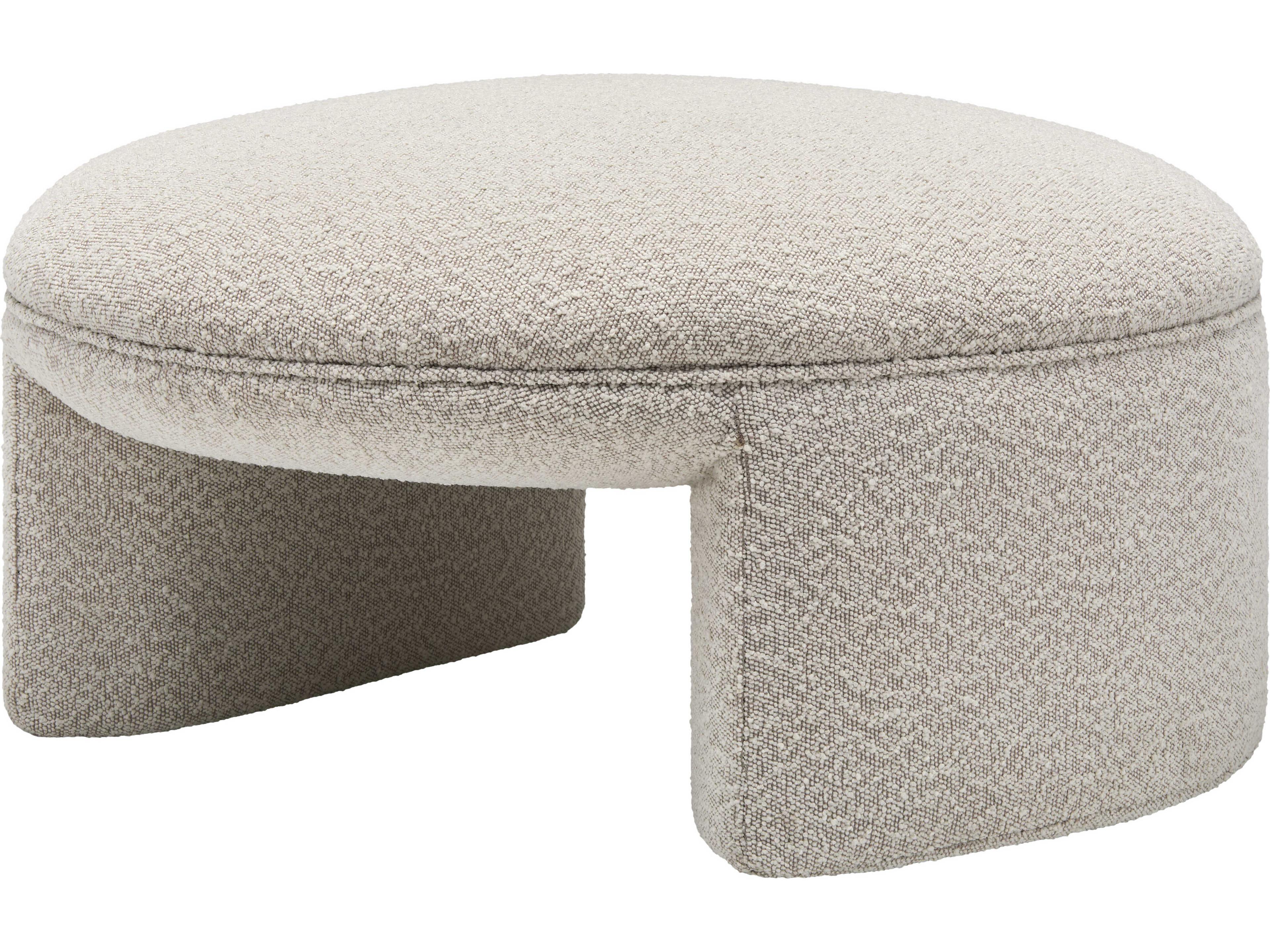Surya Floyd Beige Upholstered Ottoman