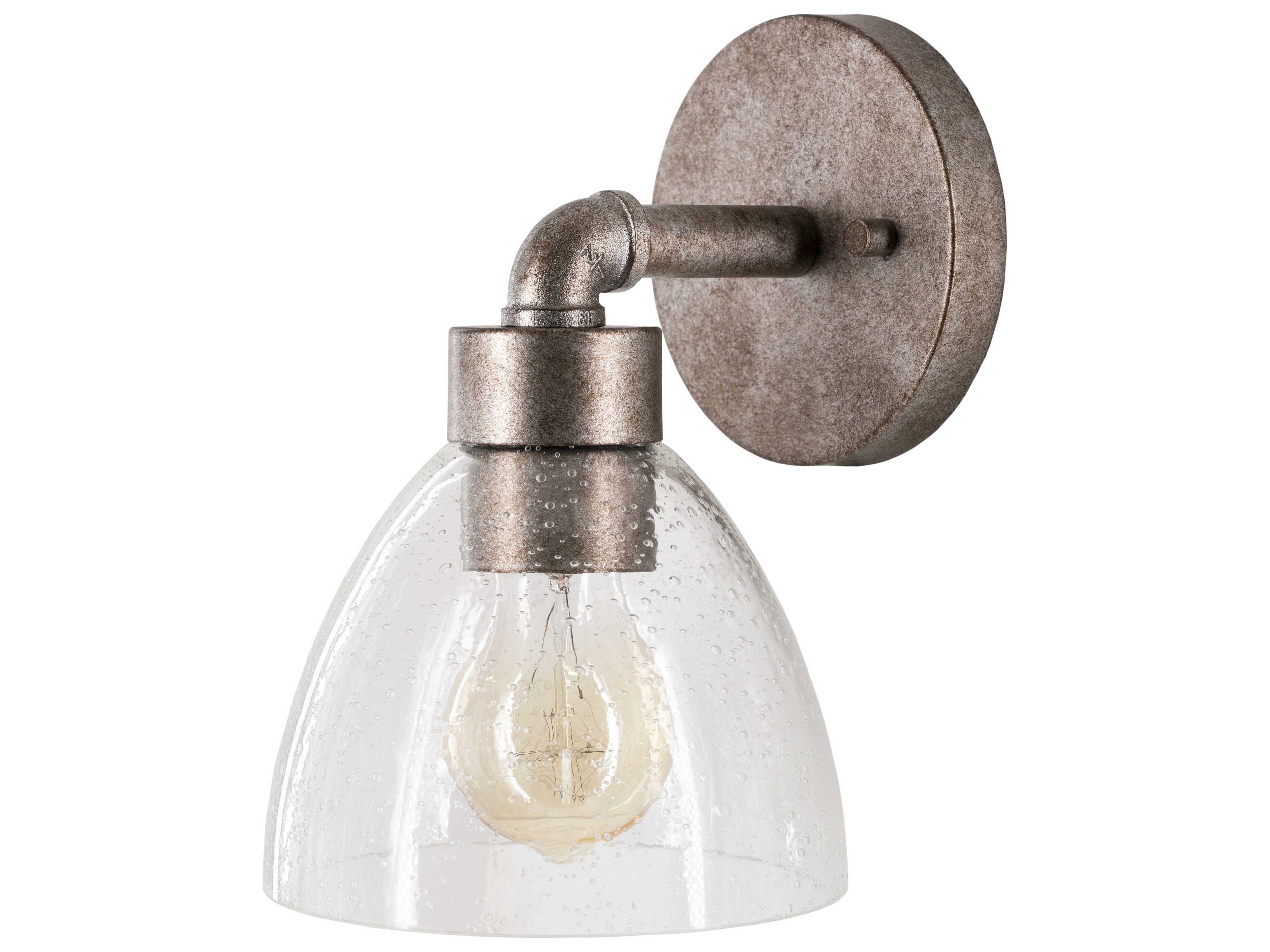 Surya Garter 1-Light Metallic Pewter Wall Sconce