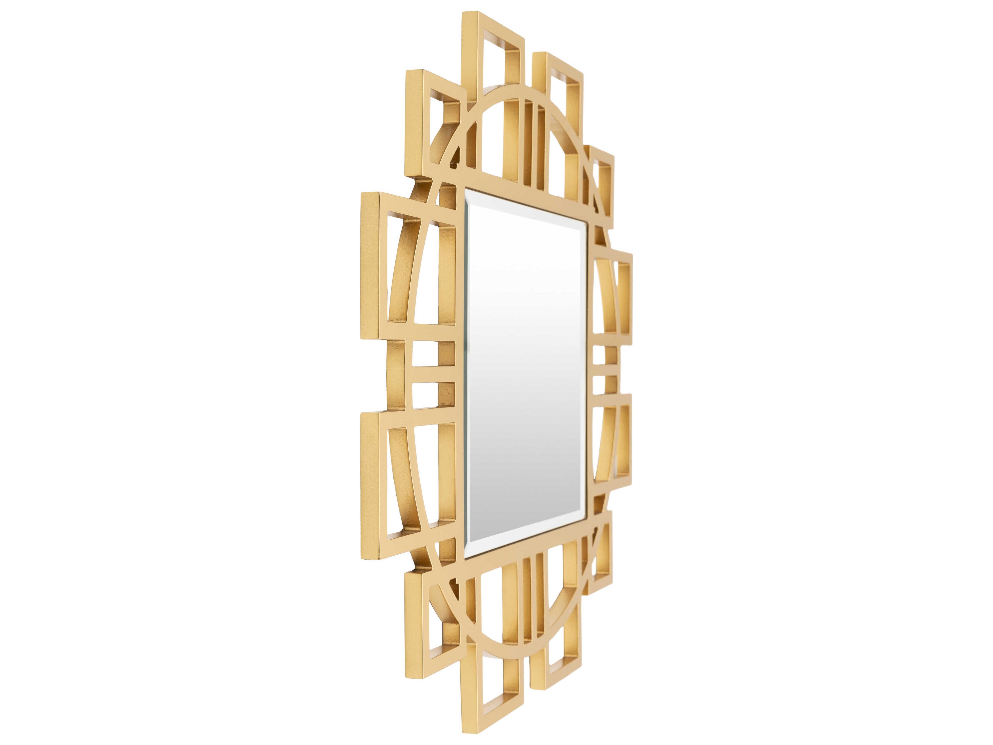Surya Glasgow Gold Wall Mirror