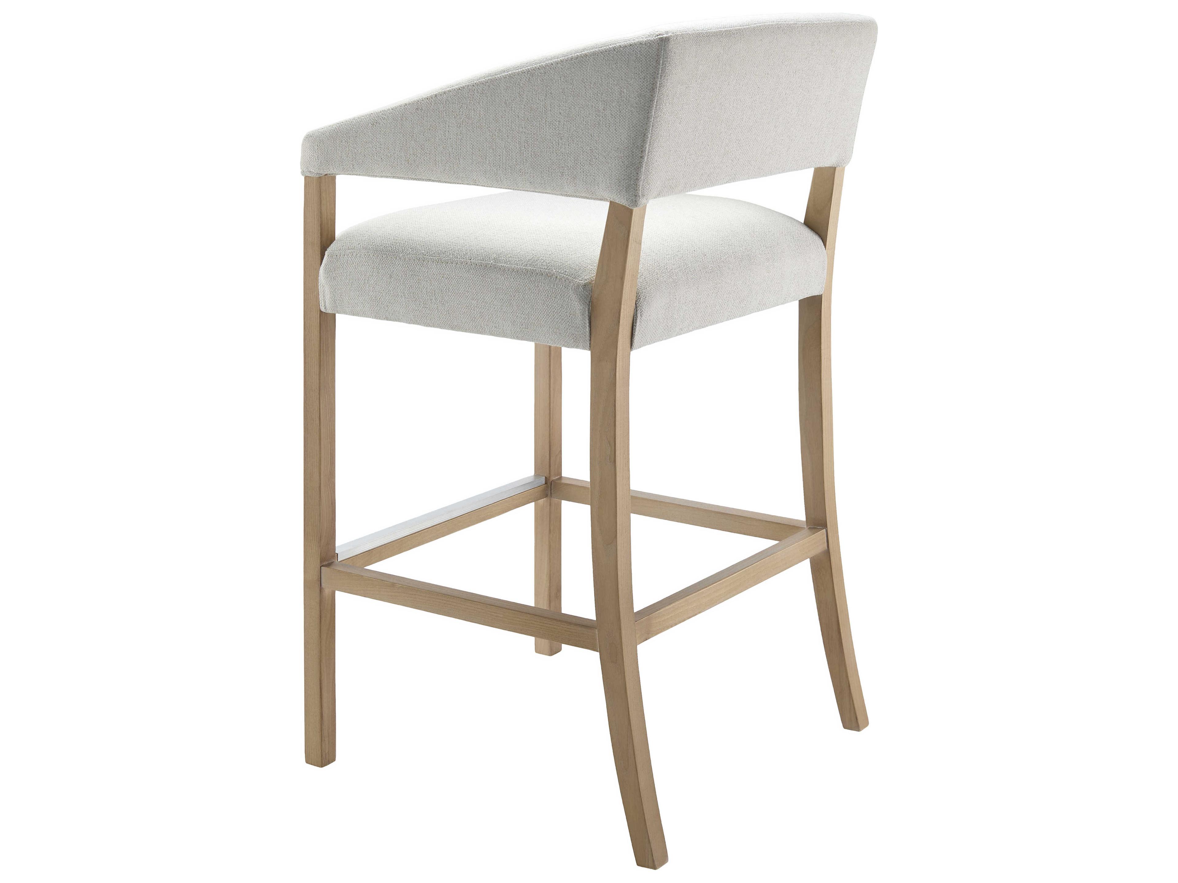 Surya Grace Cream Wheat Upholstered Beech Wood Counter Stool