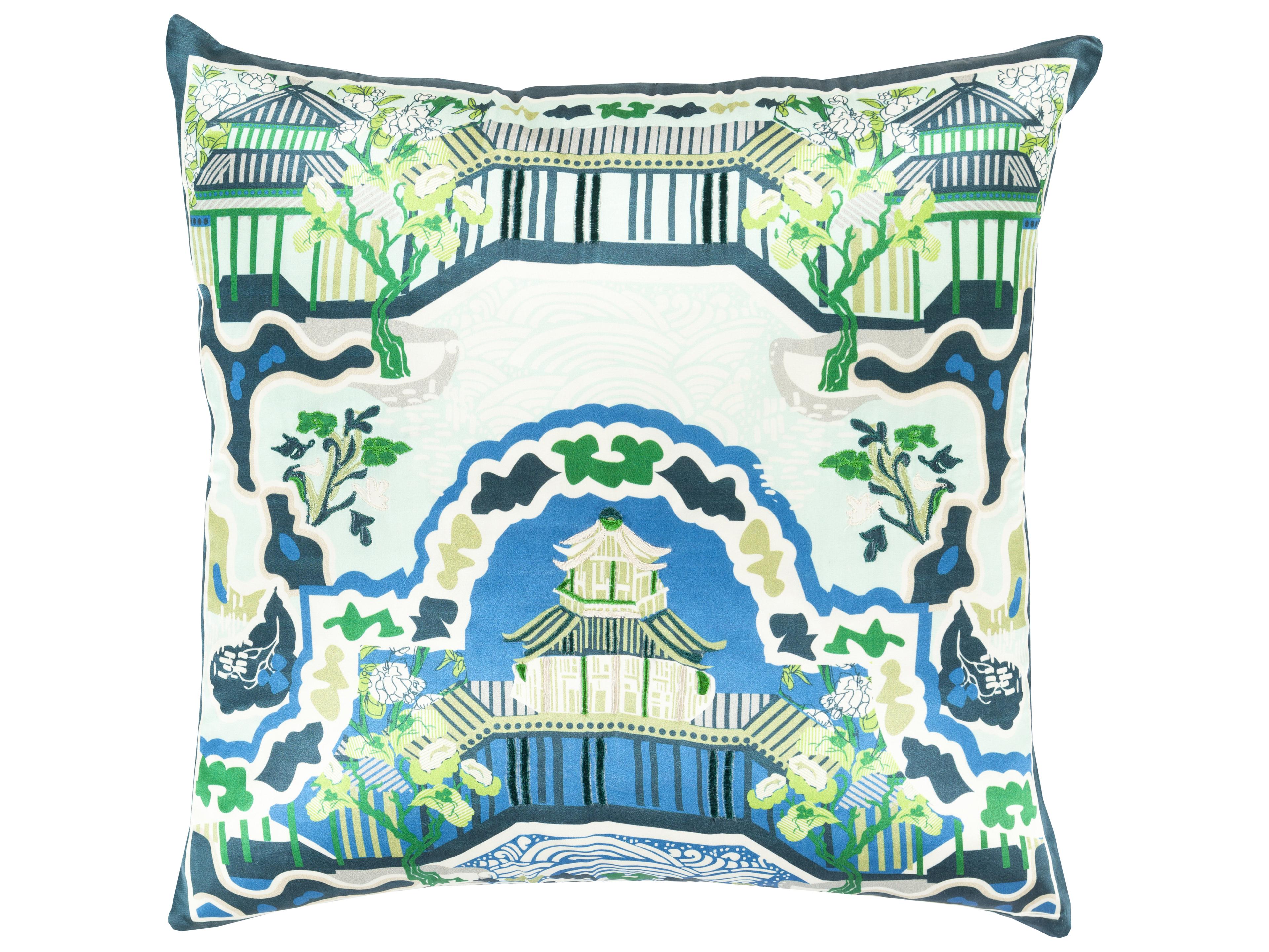 Surya Geisha Deep Teal Pillow