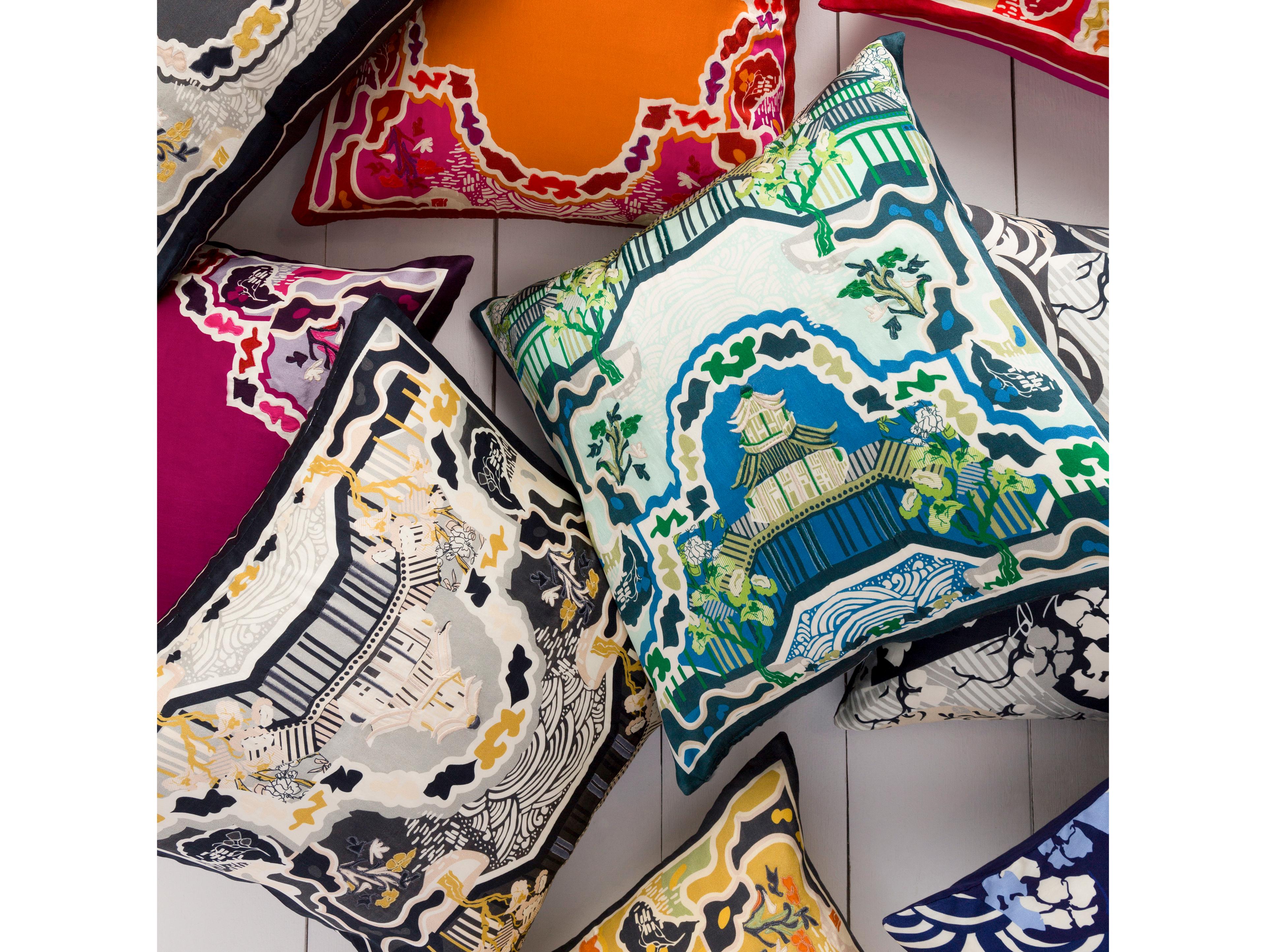 Surya Geisha Deep Teal Pillow