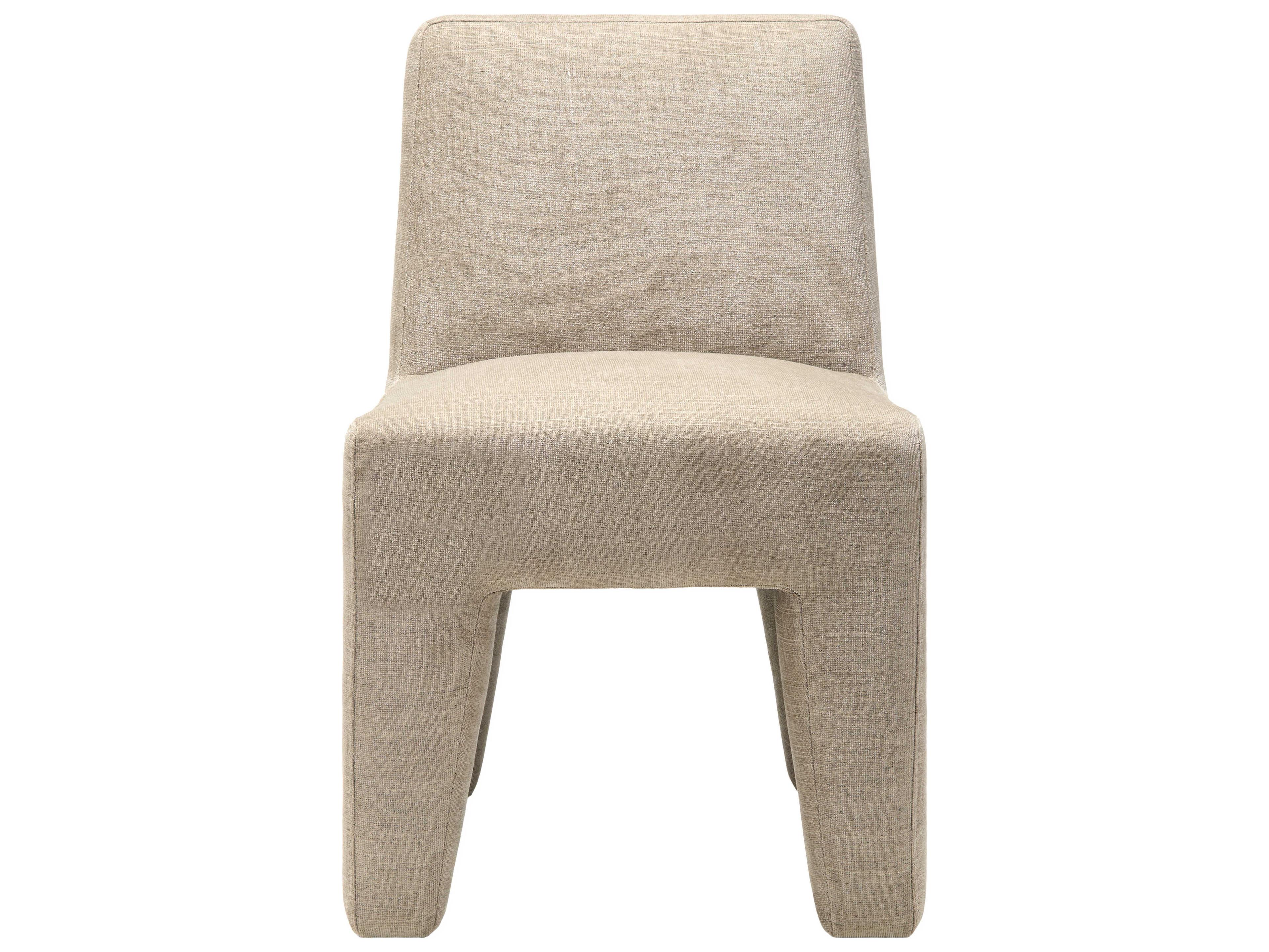 Surya Ginny Plywood Beige Upholstered Armless Dining Chair Set of 2