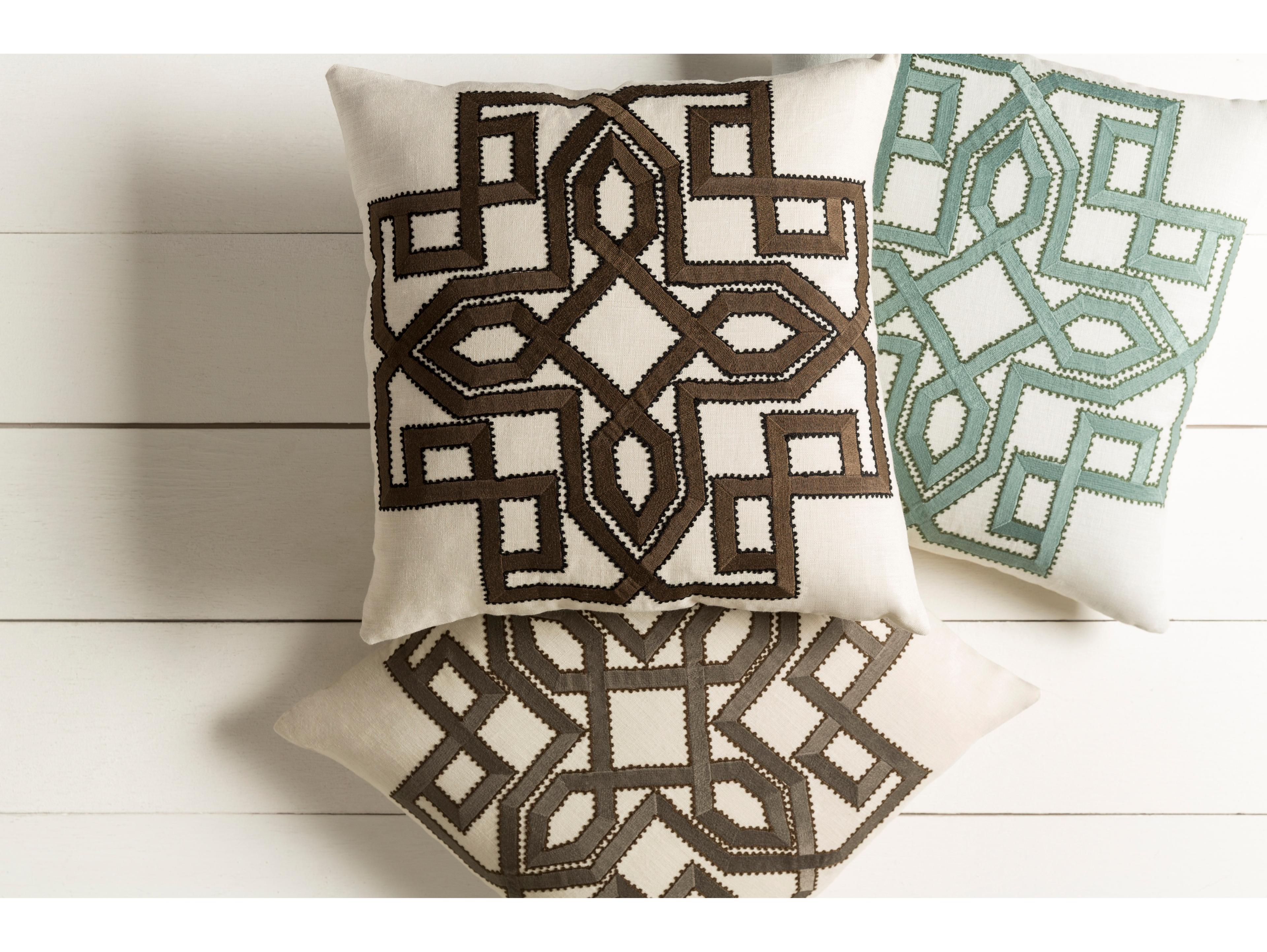 Surya Gatsby Medium Green Pillow