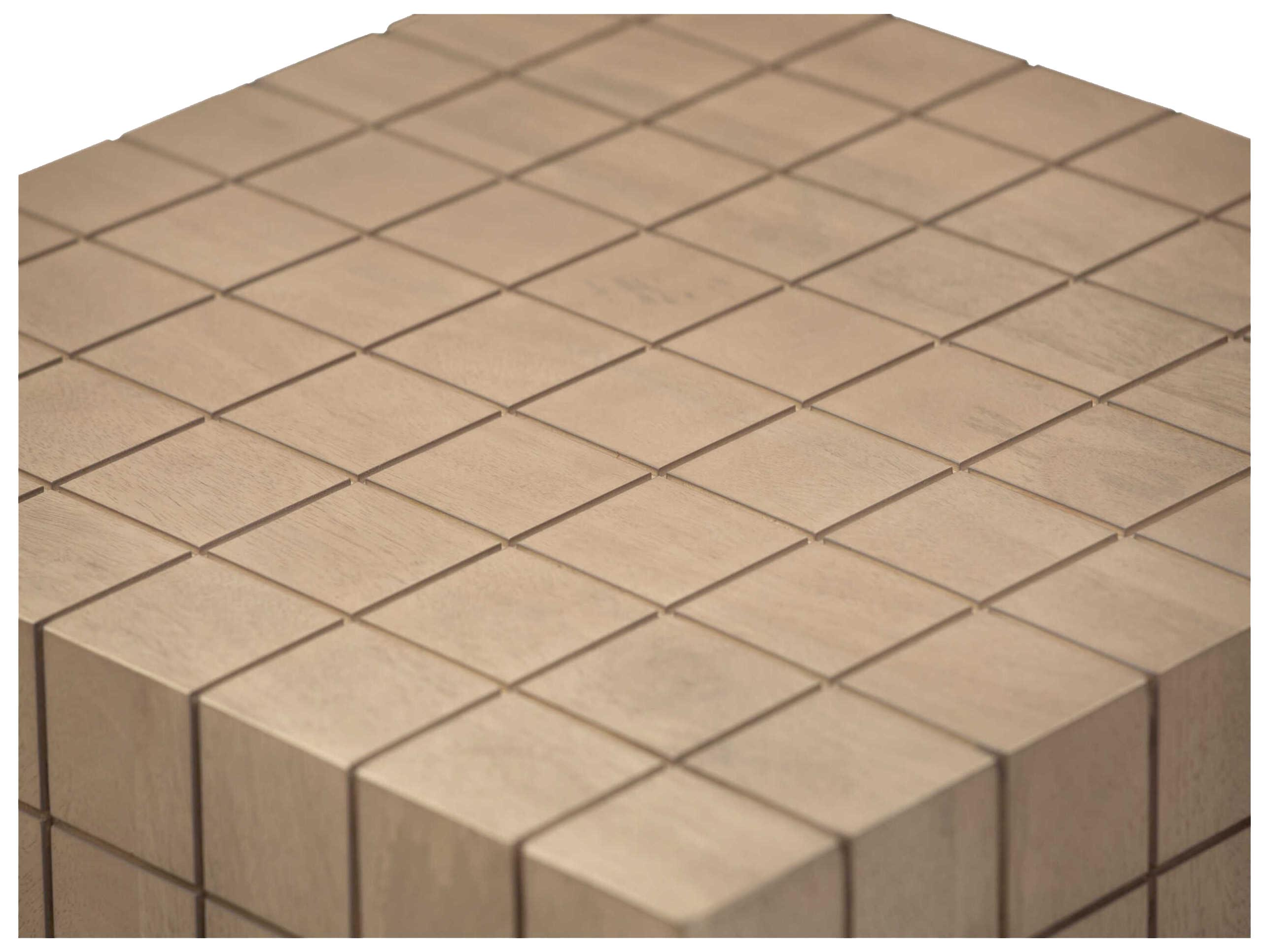 Surya Geldrey Square Wood Beige End Table