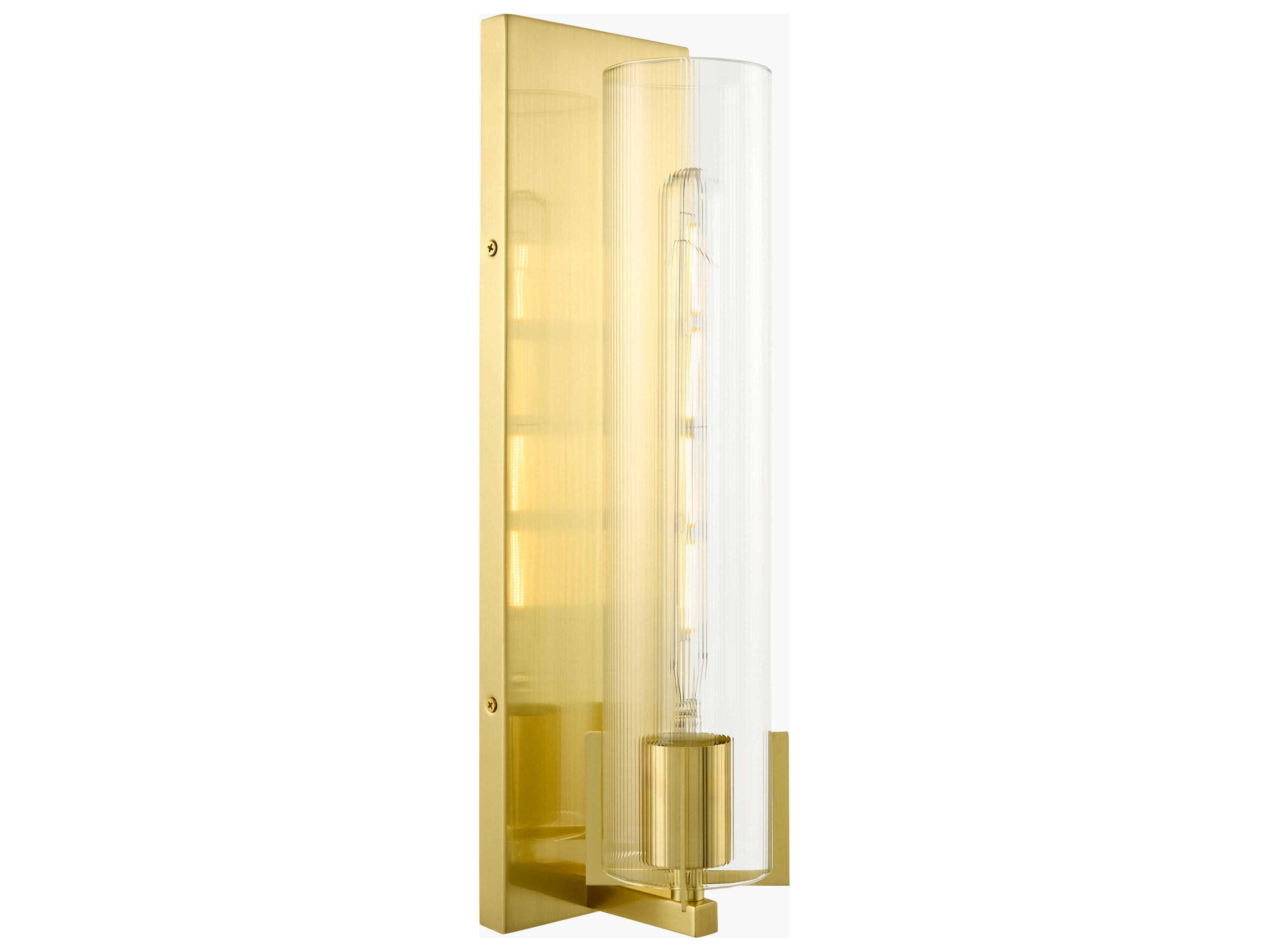 Surya Galve 1-Light Metallic Gold Wall Sconce