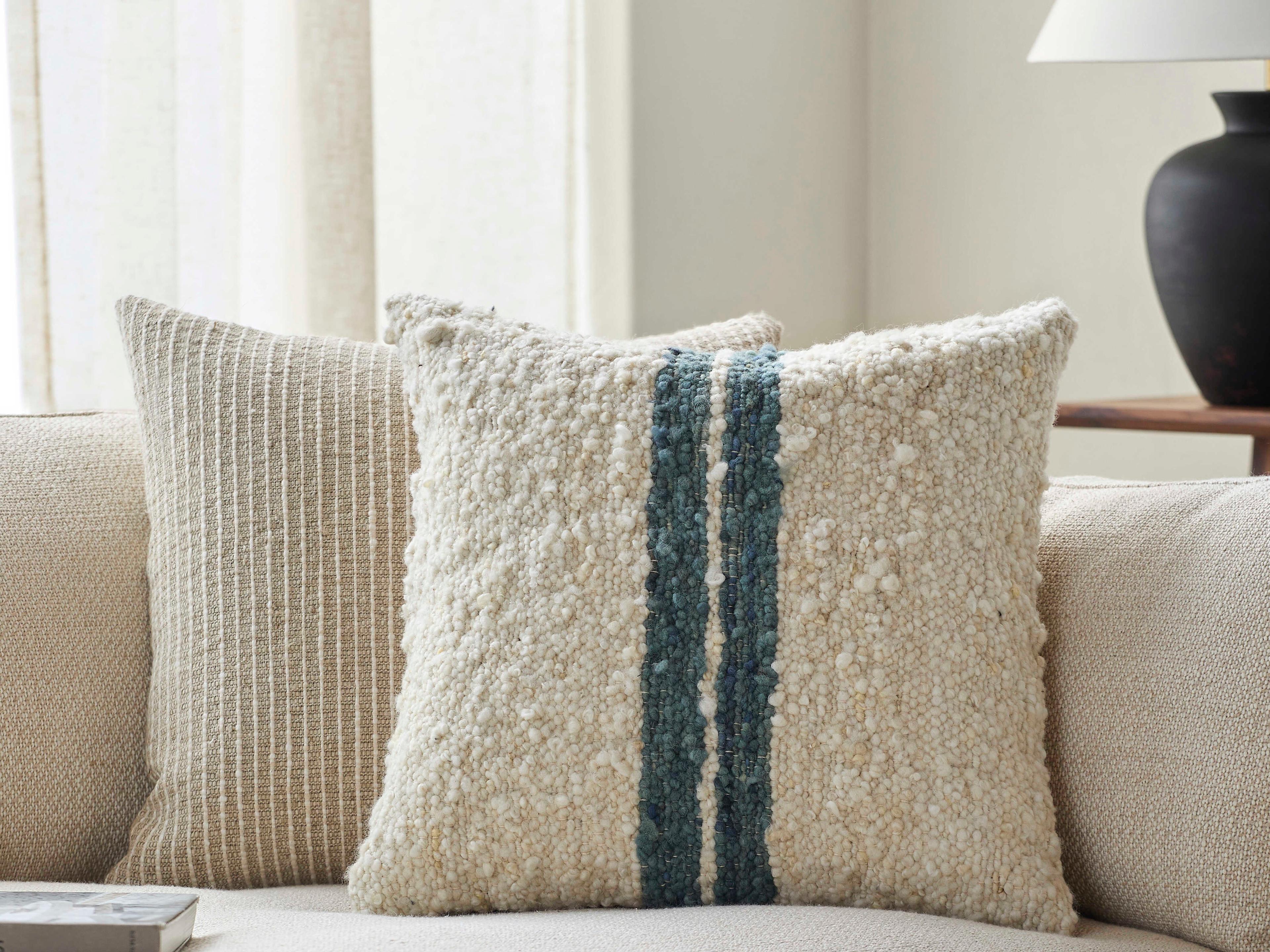 Surya Dagny Deep Teal Pillow