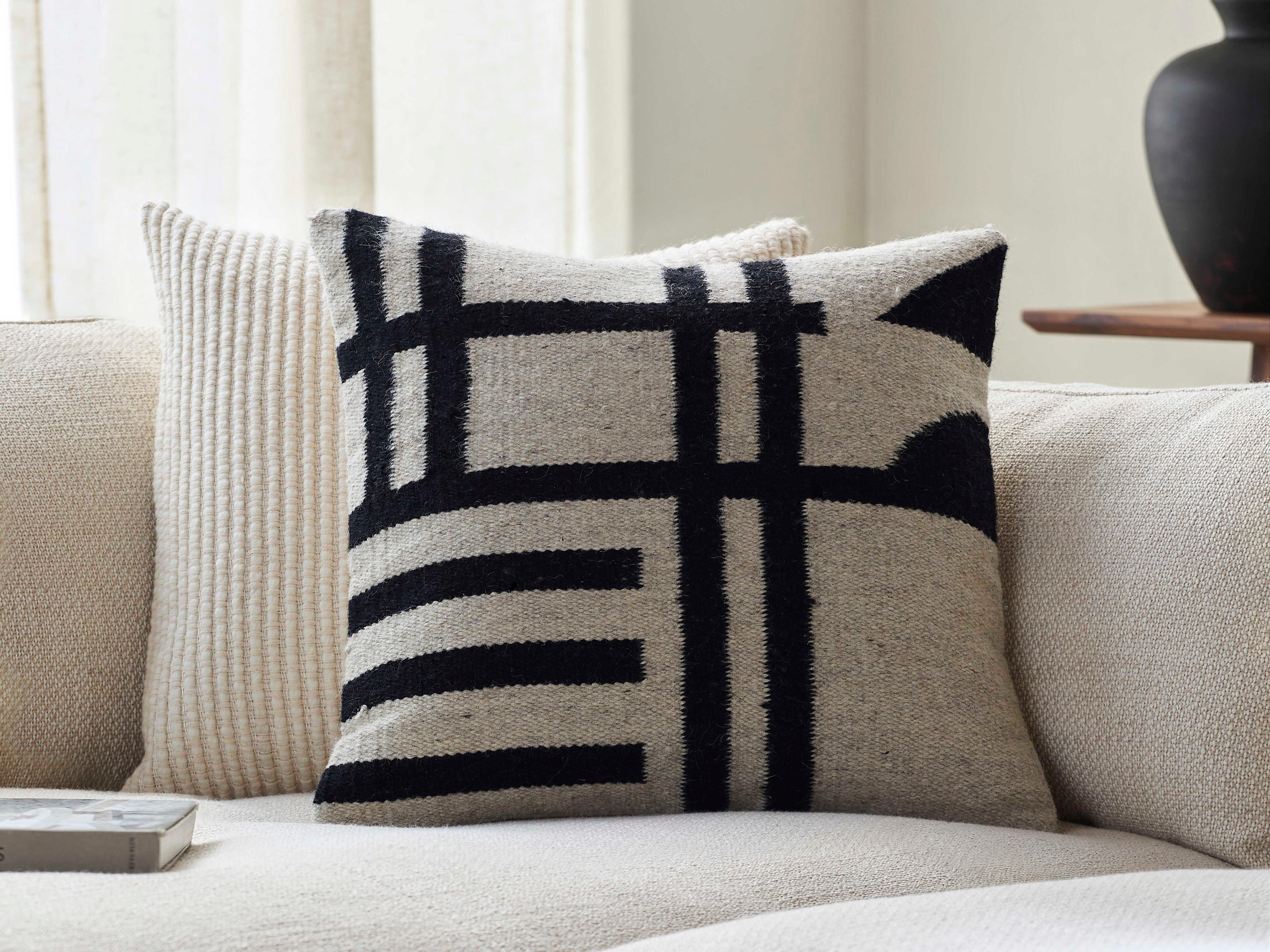 Surya Garold Black Pillow