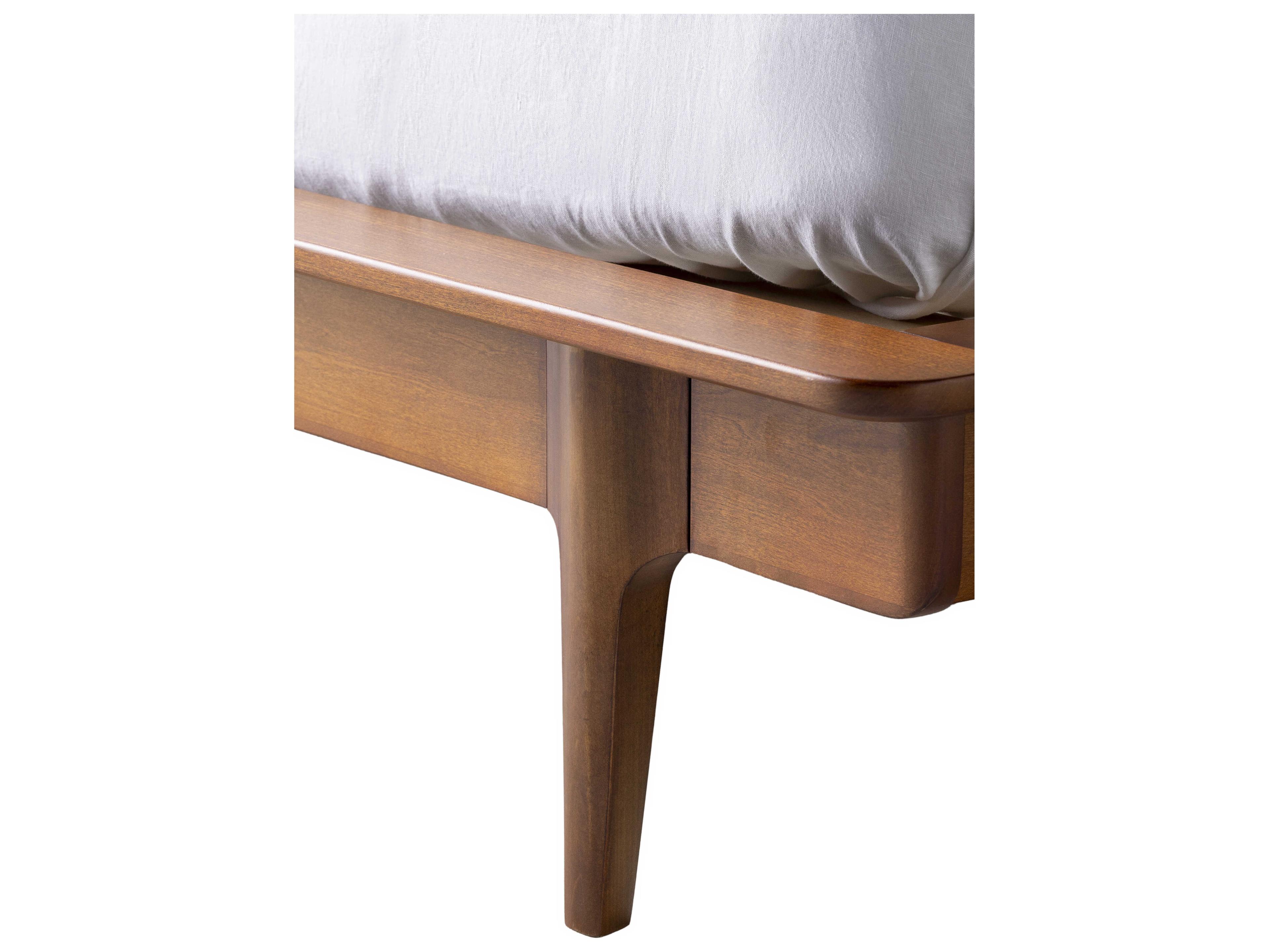 Surya Grande Brown Poplar Wood King Platform Bed