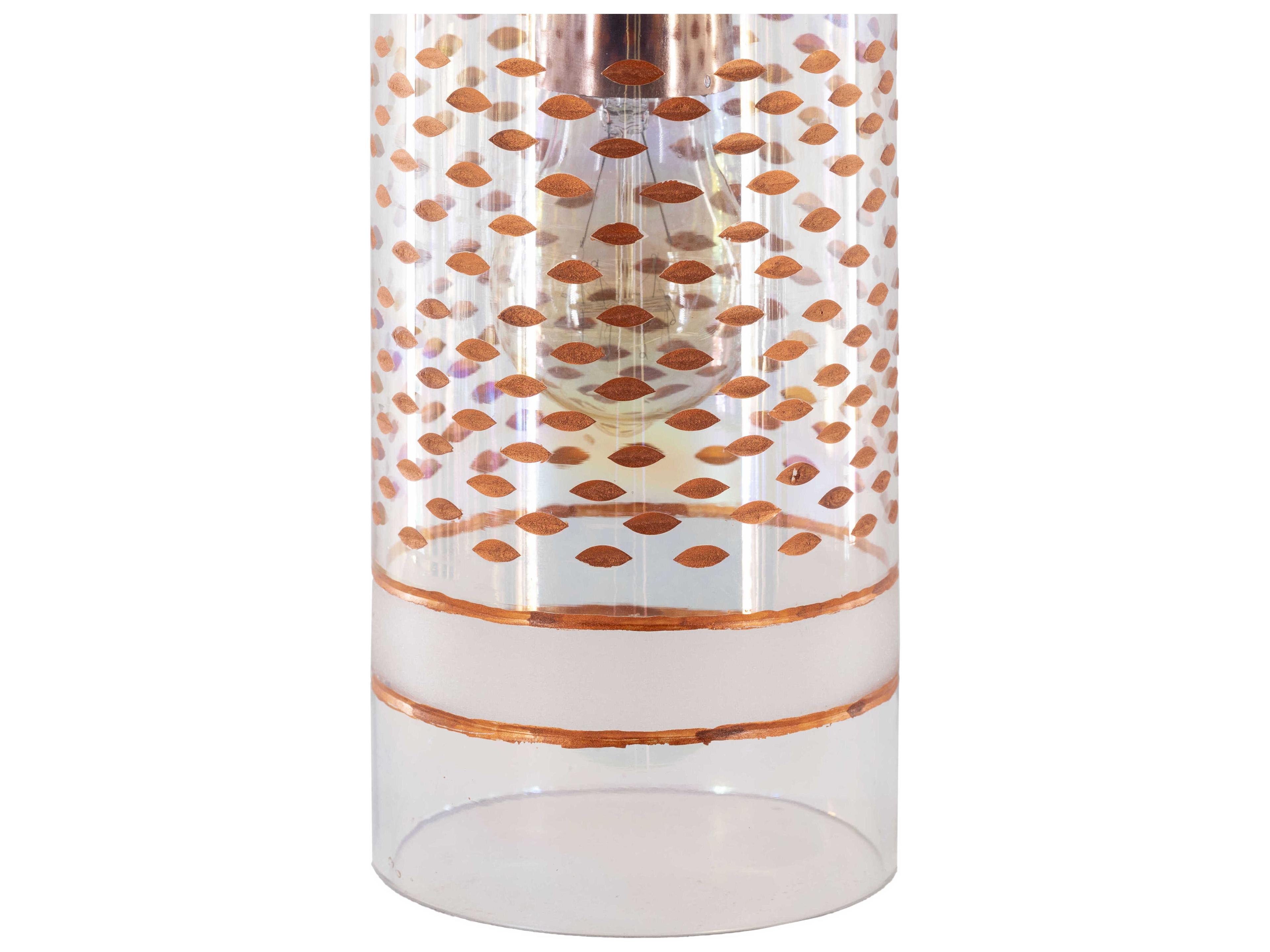 Surya Greger 1-Light Metallic Copper Mini Pendant