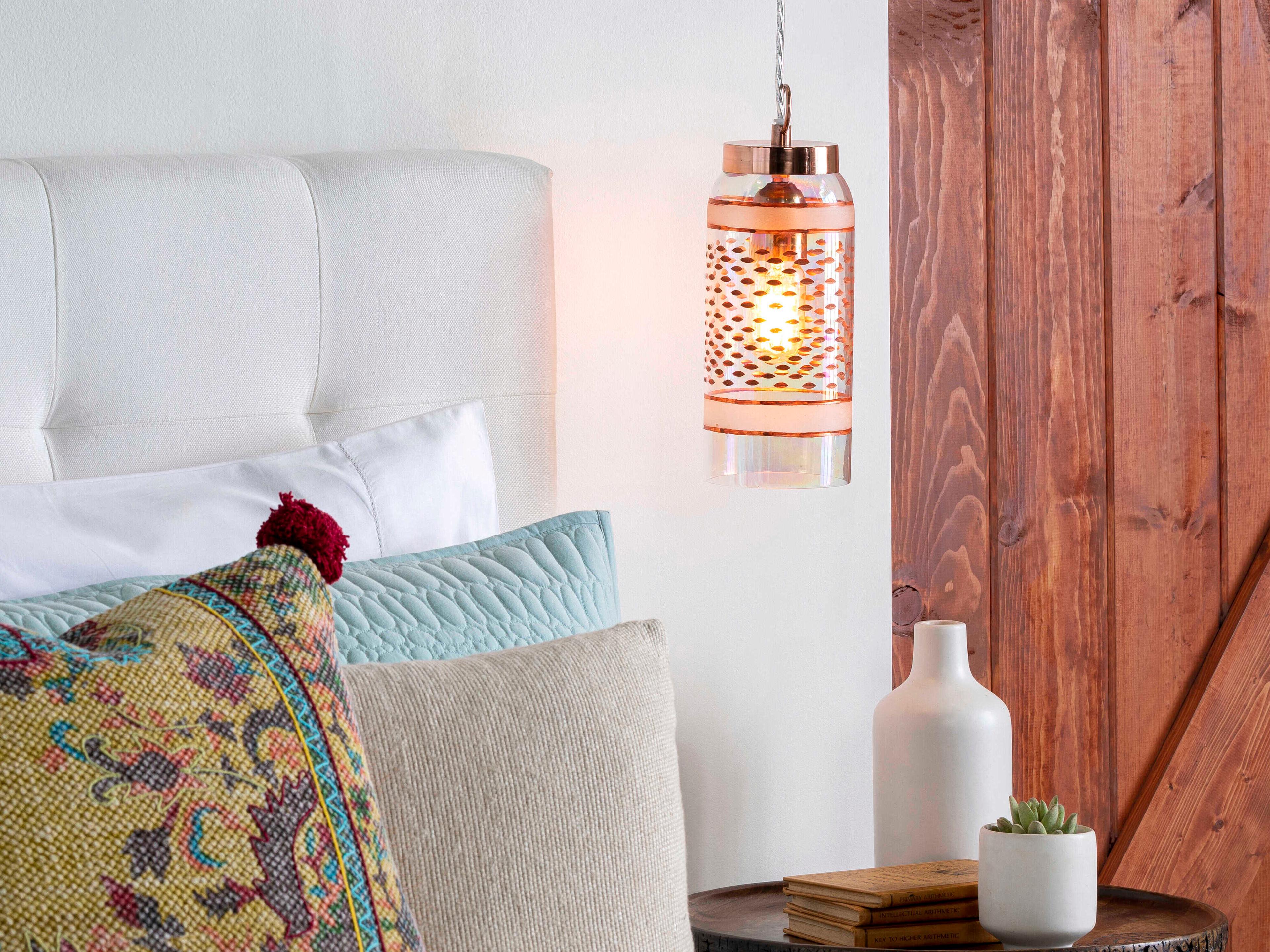 Surya Greger 1-Light Metallic Copper Mini Pendant