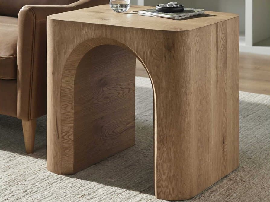 Surya Grayson Rectangular Wood Brown End Table